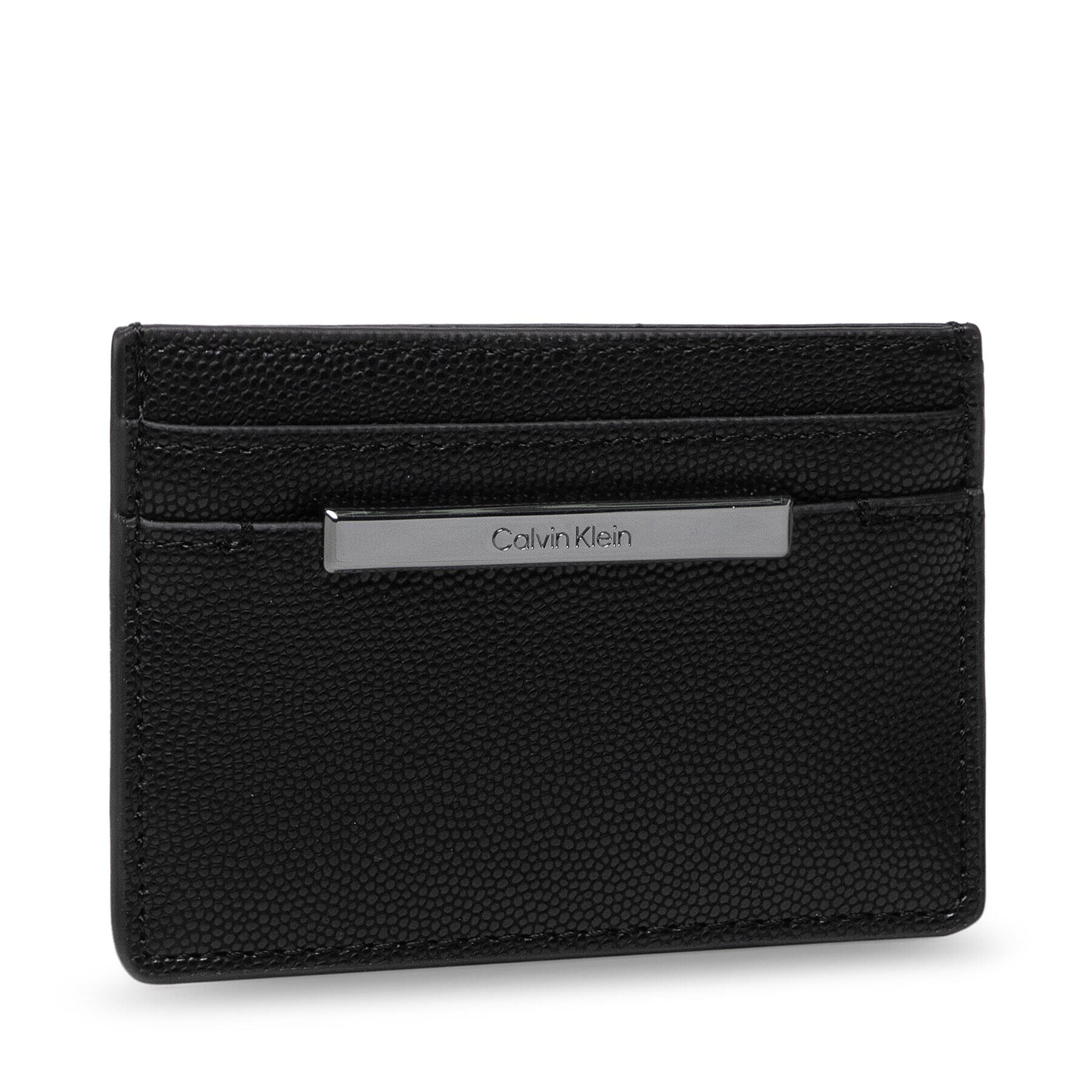 Calvin Klein Etui pentru carduri Focused Cardholder Kaviar K60K608609 Negru - Pled.ro