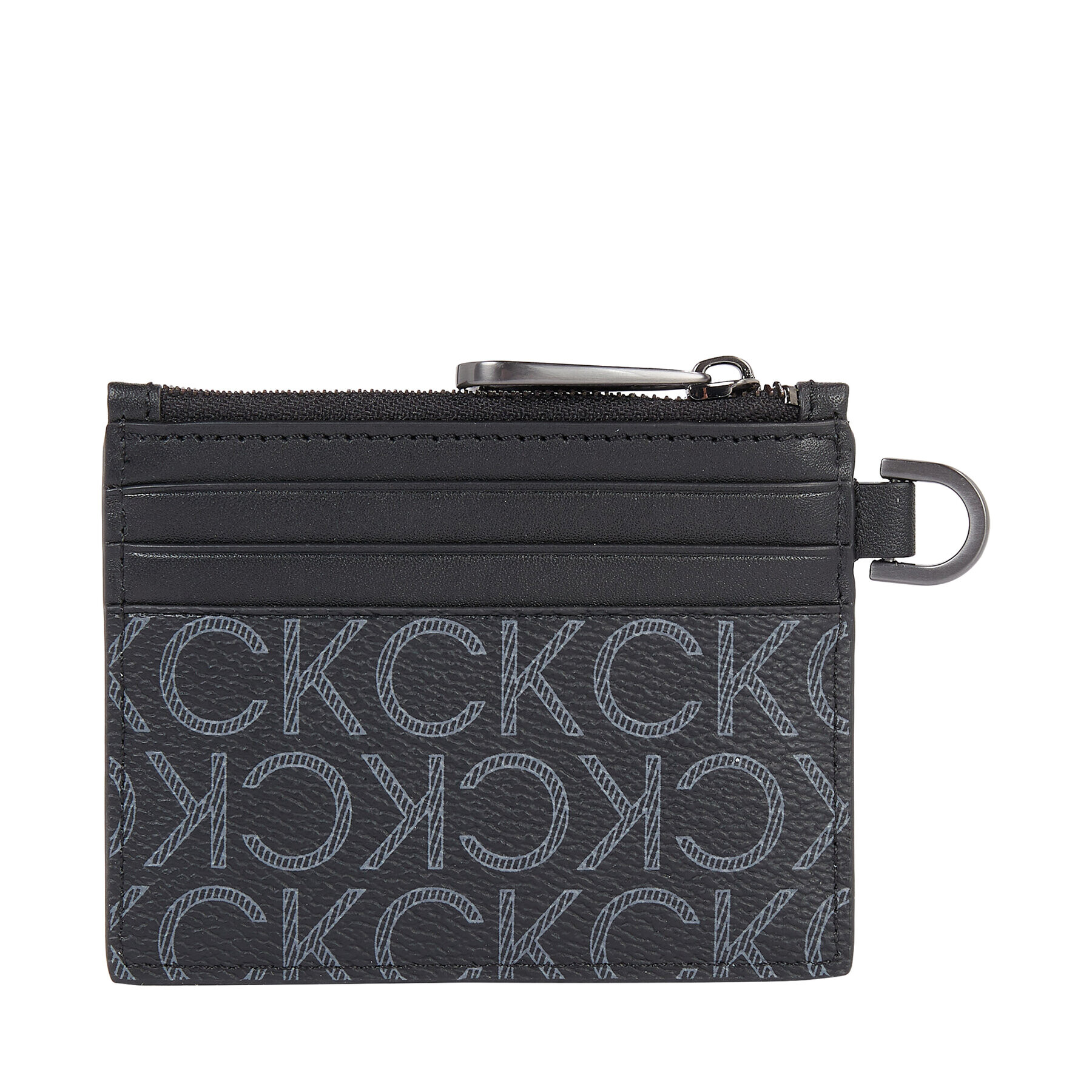 Calvin Klein Etui pentru carduri Subtle Mono 6Cc Holder W/Zip K50K509236 Negru - Pled.ro