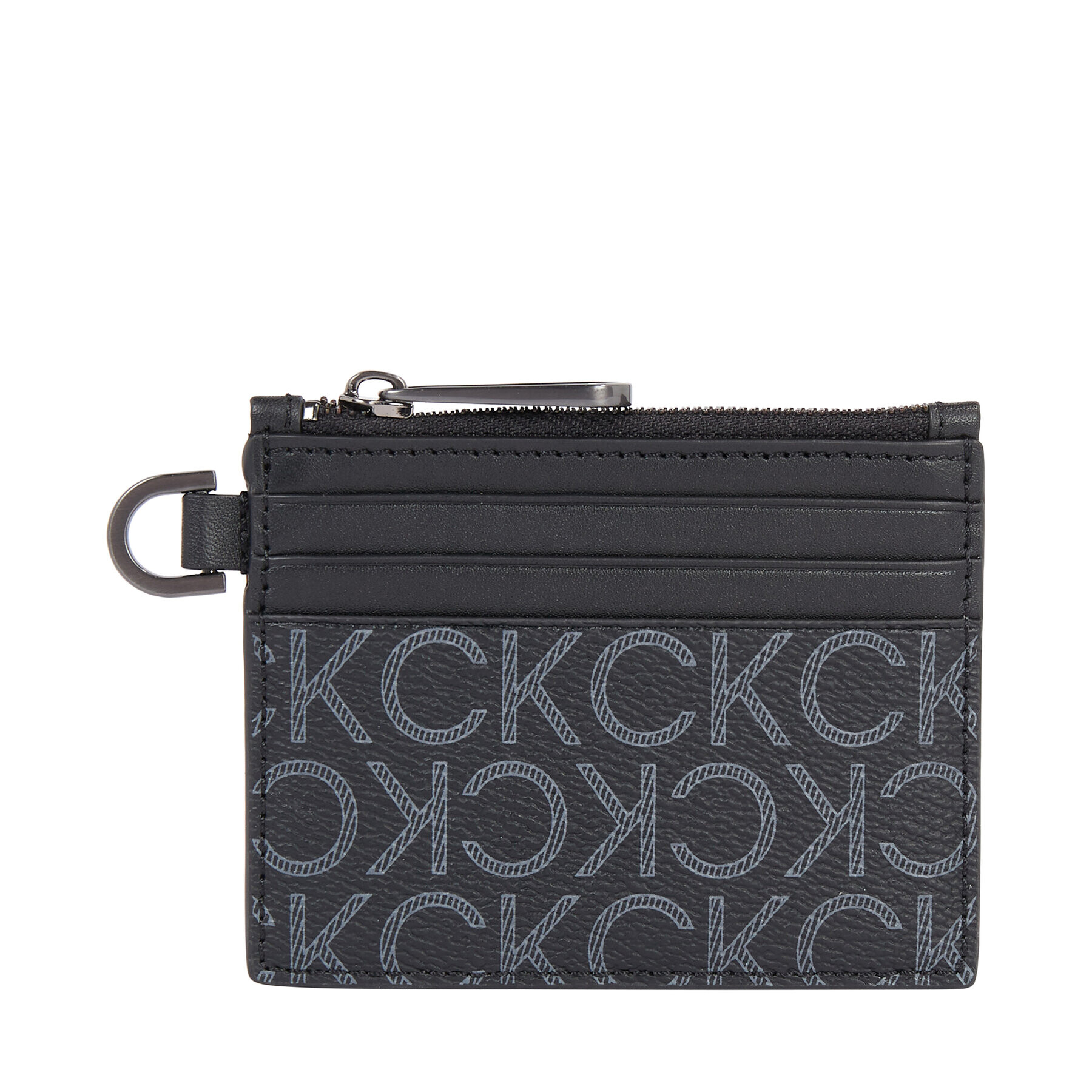 Calvin Klein Etui pentru carduri Subtle Mono 6Cc Holder W/Zip K50K509236 Negru - Pled.ro