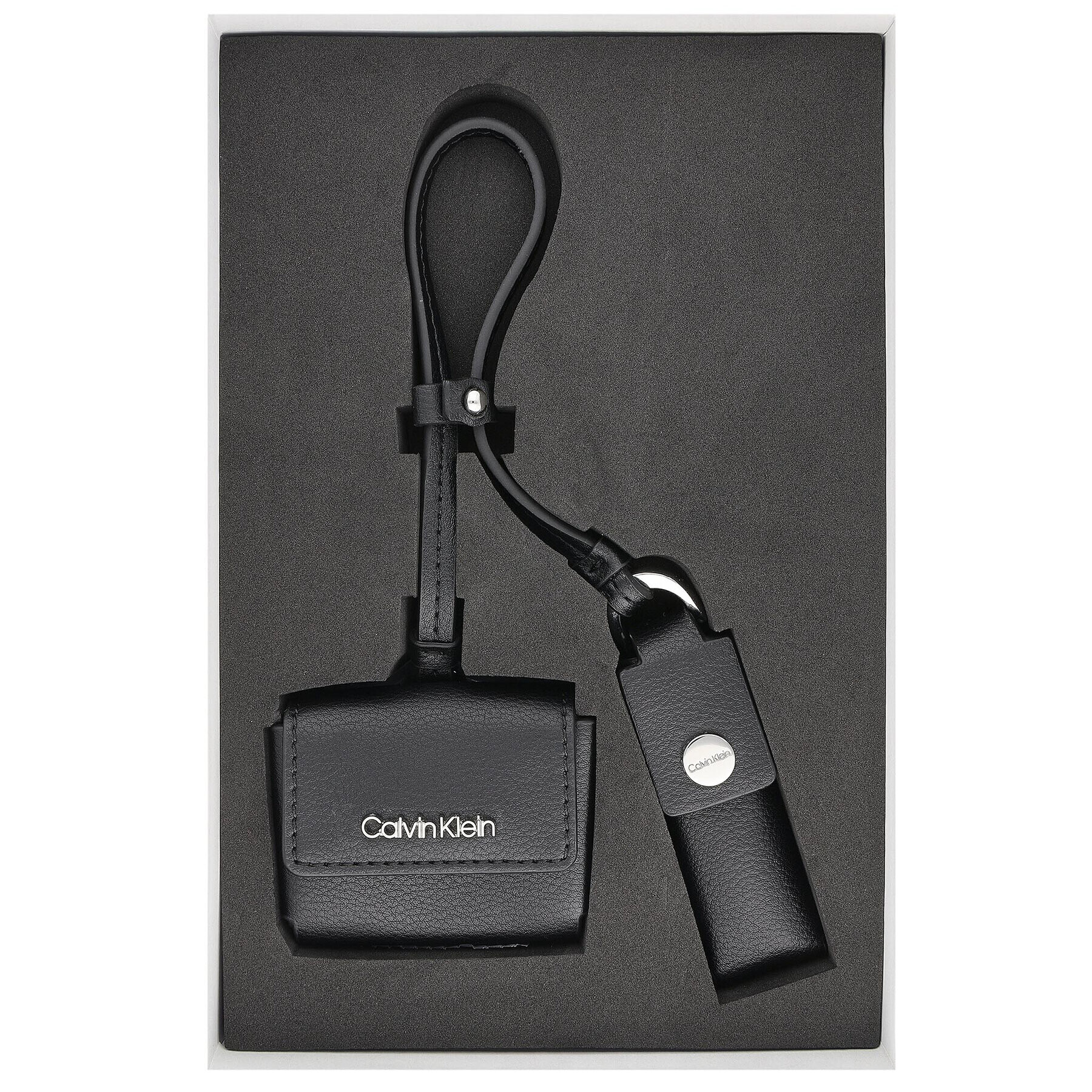 Calvin Klein Etui pentru căști Ck Must Dbl Pouch Dangle K60K608629 Negru - Pled.ro