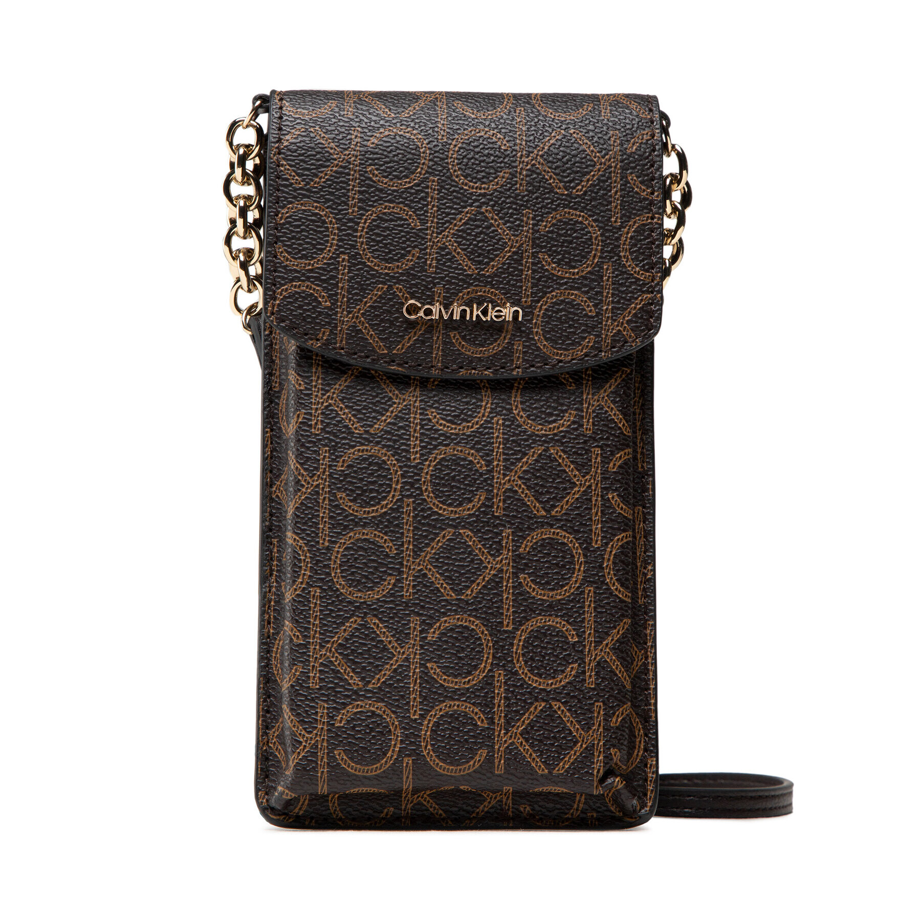 Calvin Klein Etui pentru telefon Ck Must Phone Pouch Xbody Mono K60K608576 Maro - Pled.ro