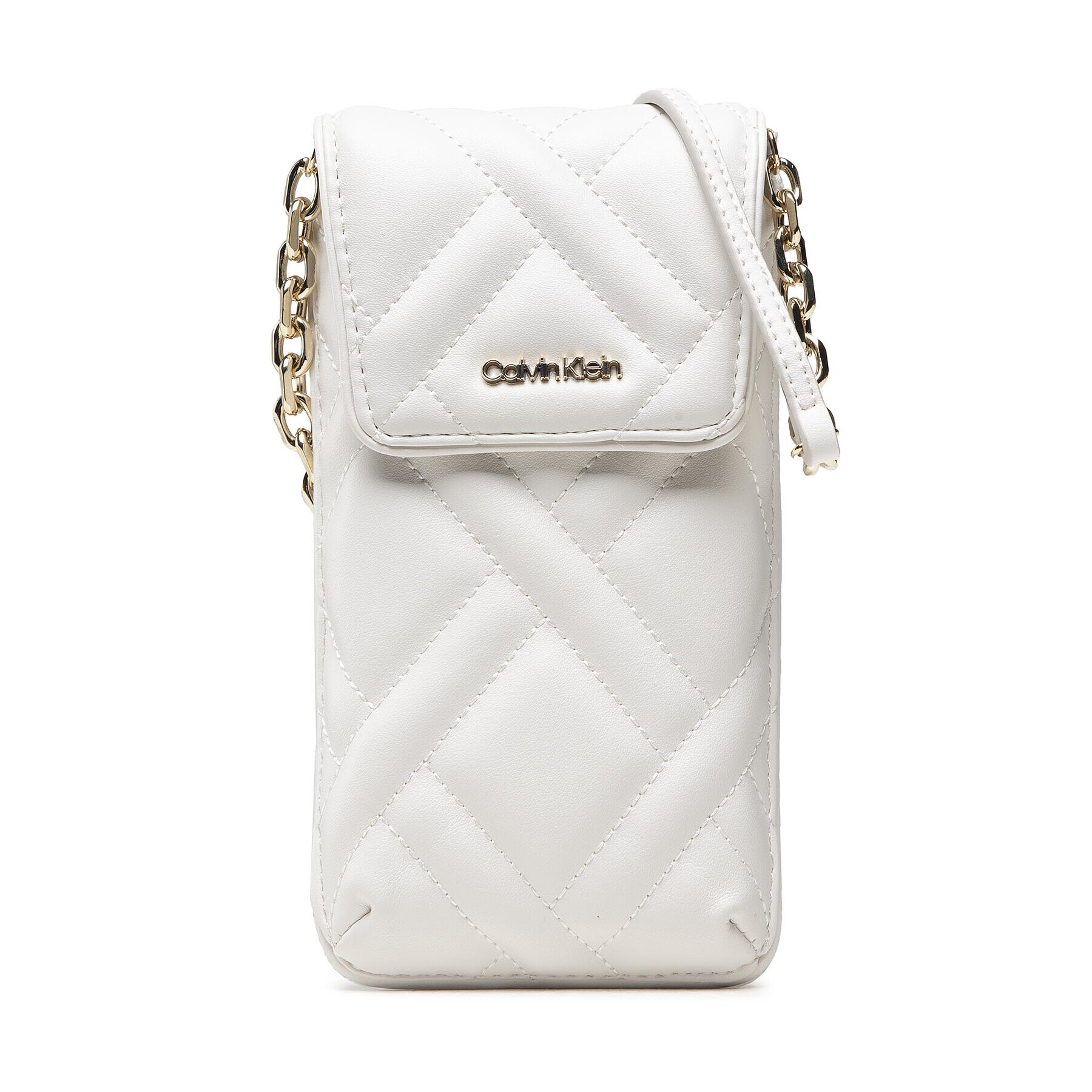 Calvin Klein Etui pentru telefon Ck Quilt Phone Pouch Xbody K60K608466 Alb - Pled.ro