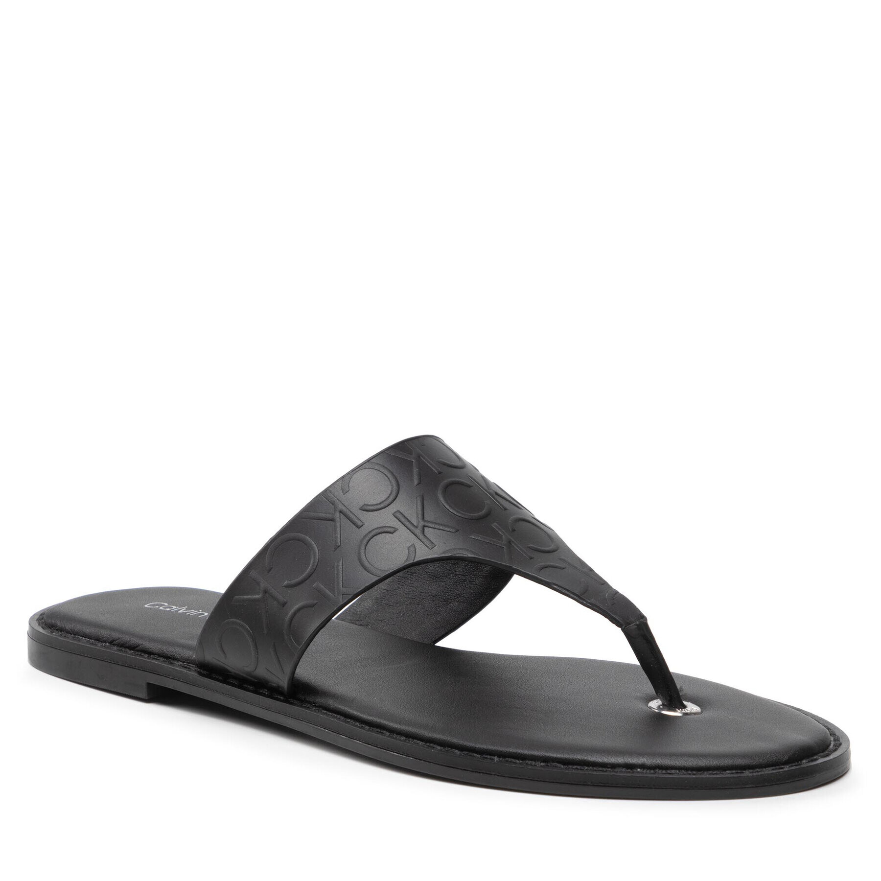 Calvin Klein Flip flop Almond Flat Tp Slide Hf HW0HW01159 Negru - Pled.ro