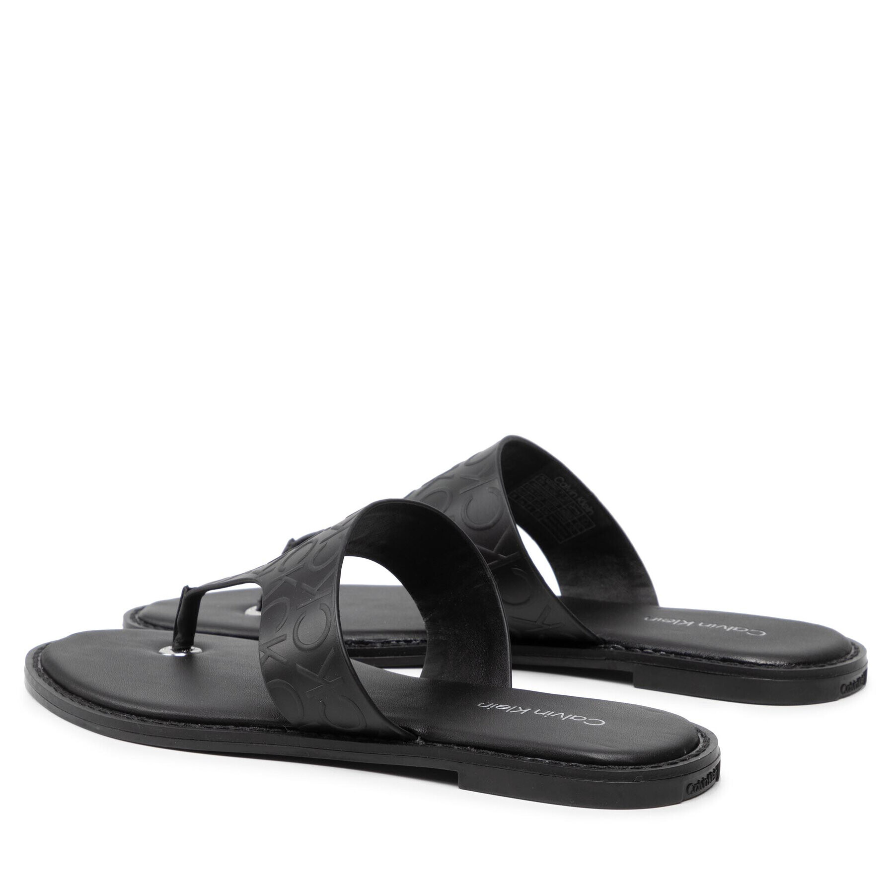 Calvin Klein Flip flop Almond Flat Tp Slide Hf HW0HW01159 Negru - Pled.ro