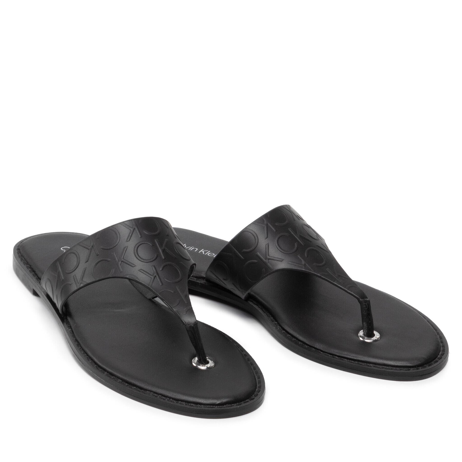 Calvin Klein Flip flop Almond Flat Tp Slide Hf HW0HW01159 Negru - Pled.ro