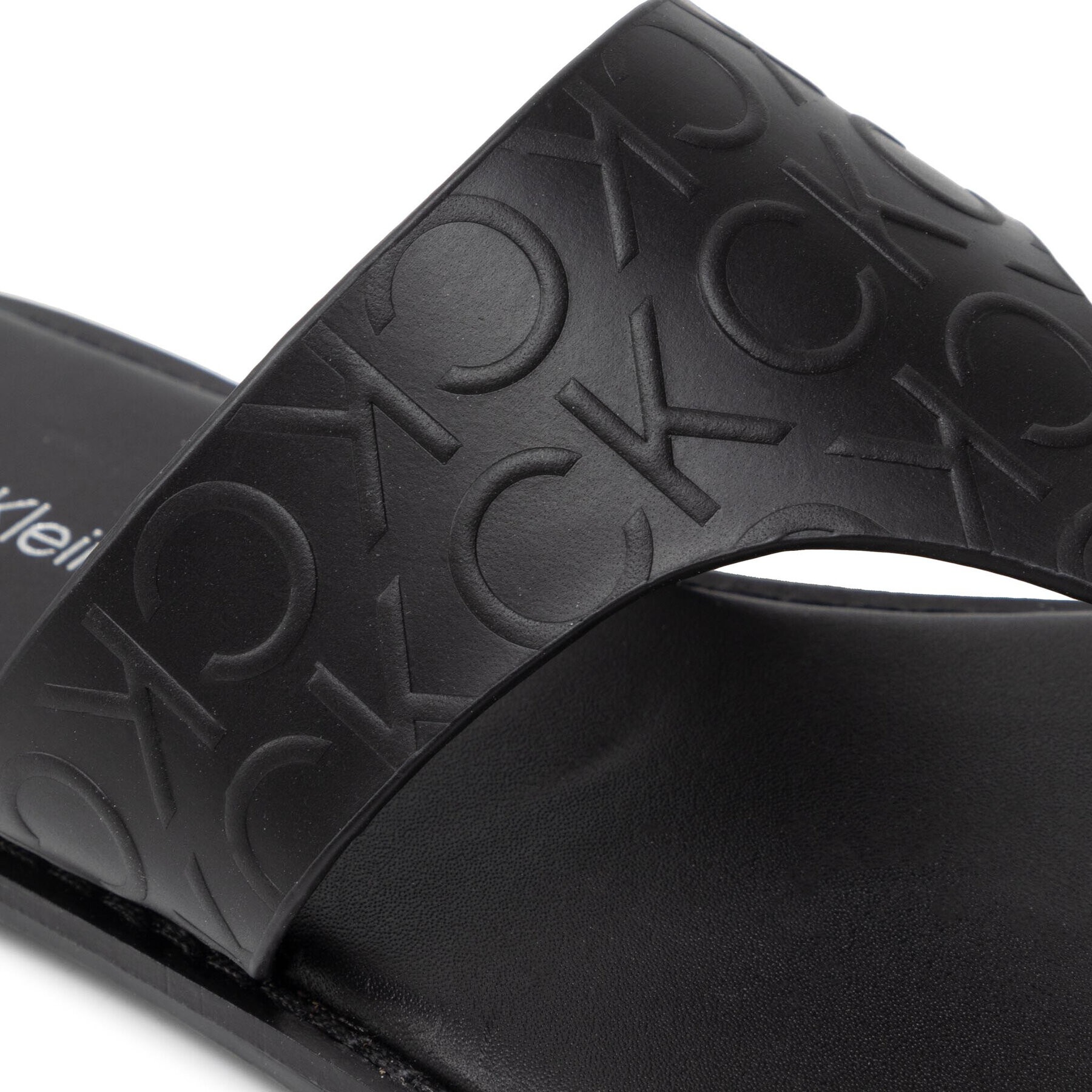 Calvin Klein Flip flop Almond Flat Tp Slide Hf HW0HW01159 Negru - Pled.ro