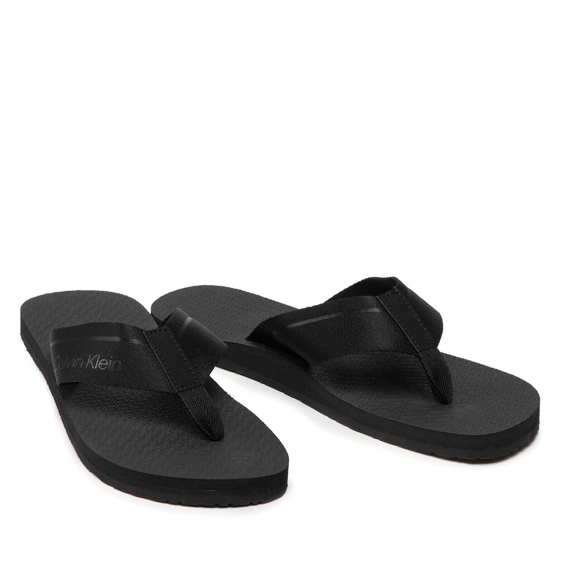 Calvin Klein Flip flop Ff Comfort Web HM0HM00458 Negru - Pled.ro