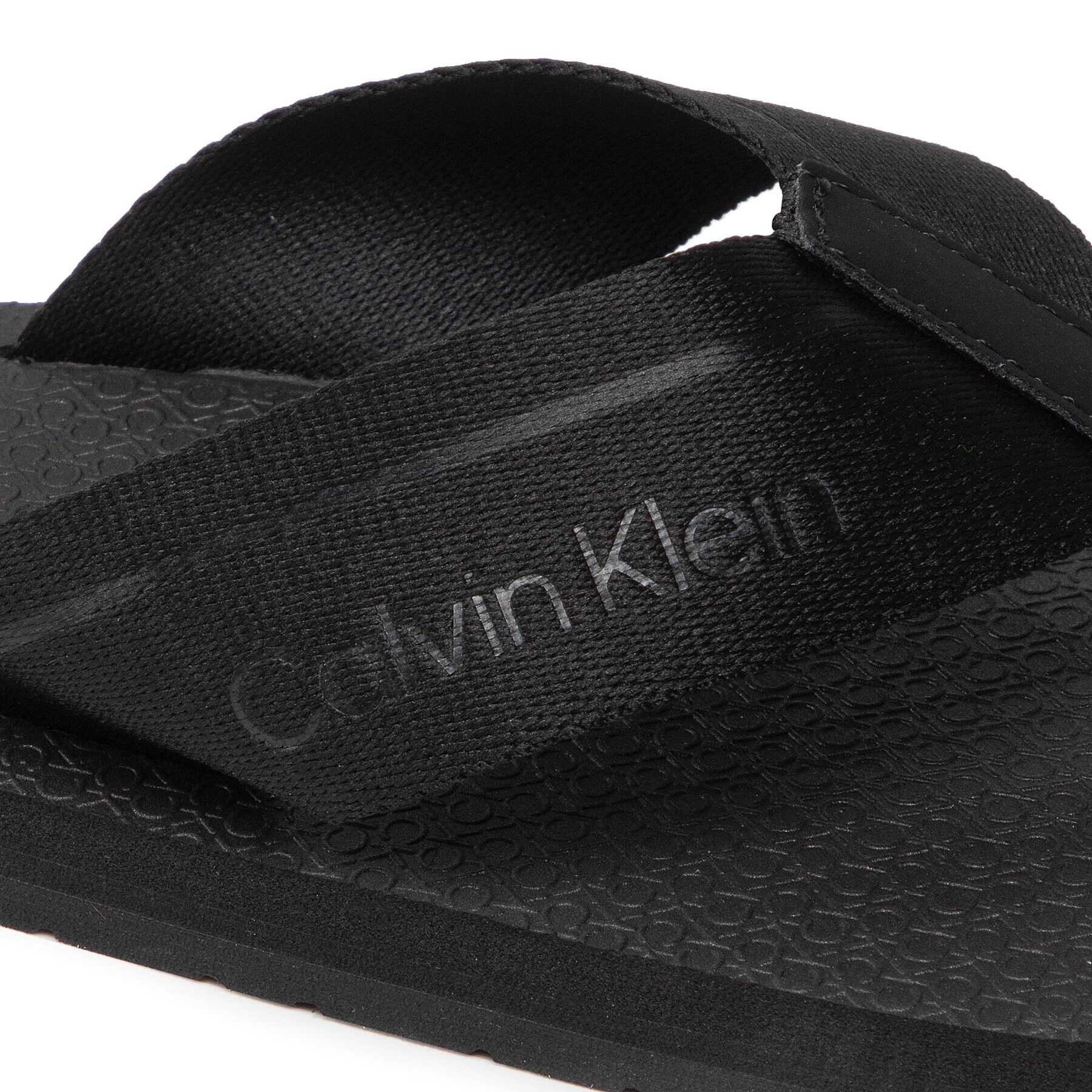 Calvin Klein Flip flop Ff Comfort Web HM0HM00458 Negru - Pled.ro