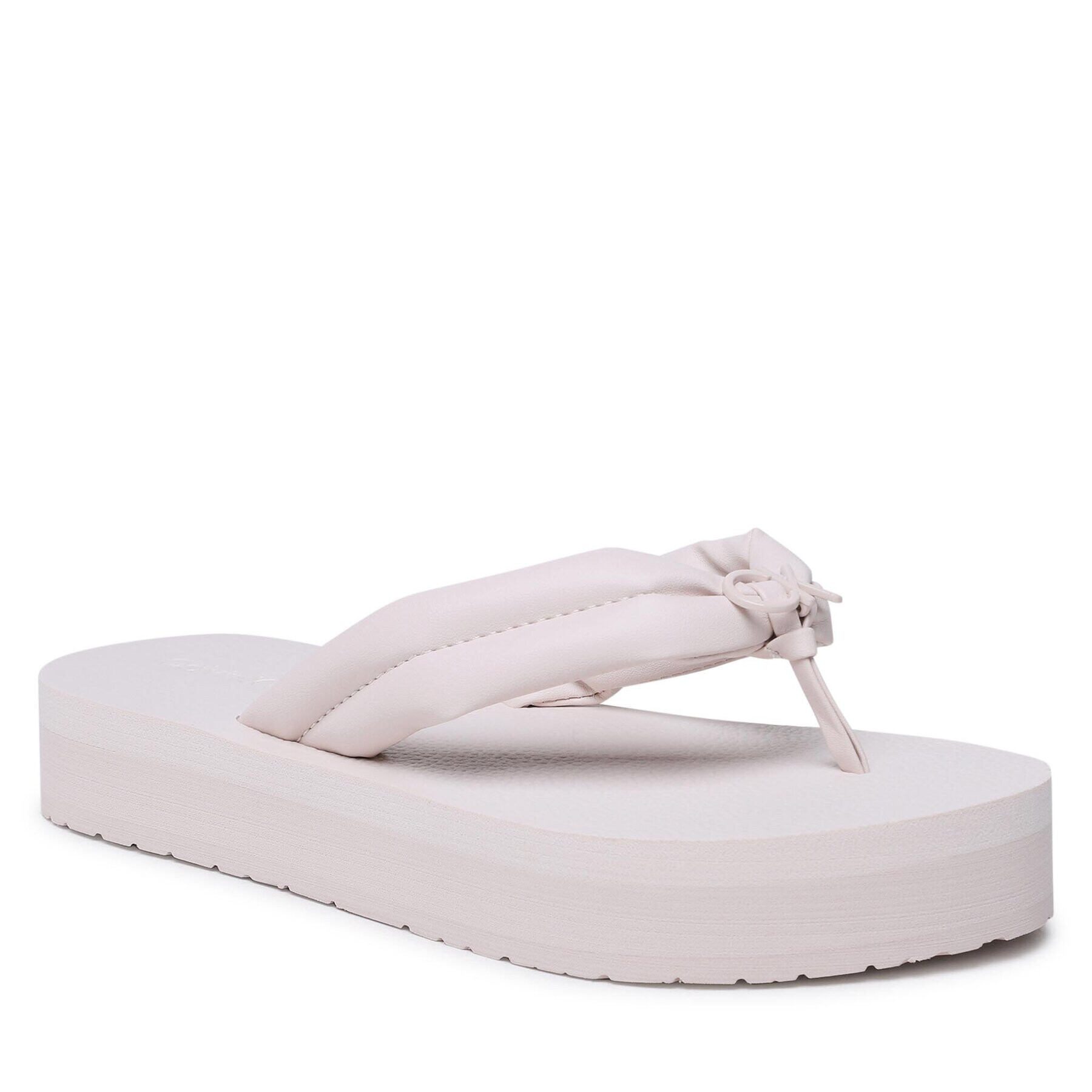 Calvin Klein Flip flop Flatform Flip Flop W/Hw HW0HW01503 Bej - Pled.ro