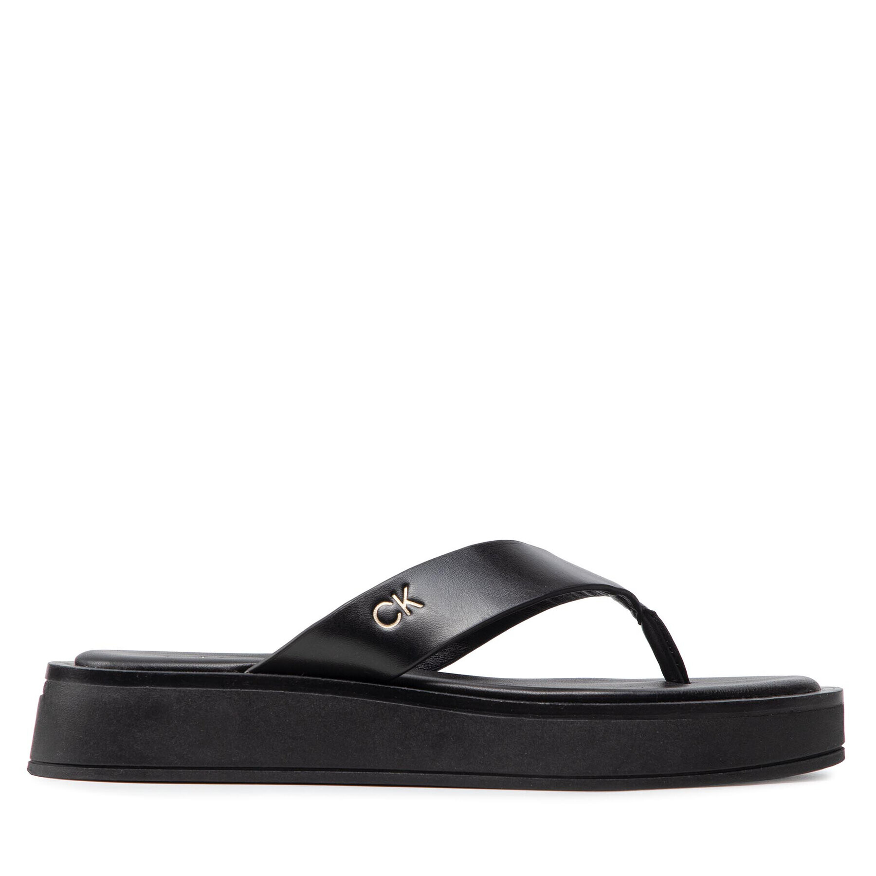 Calvin Klein Flip flop Flatform Tp Slide HW0HW00696 Negru - Pled.ro