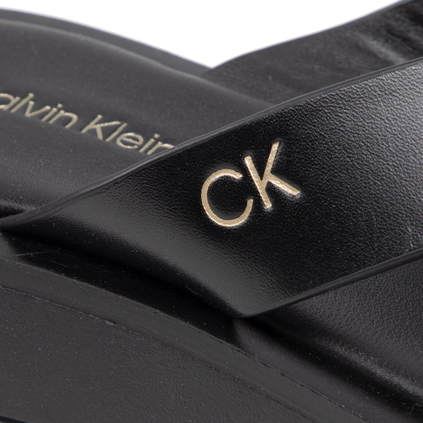 Calvin Klein Flip flop Flatform Tp Slide HW0HW00696 Negru - Pled.ro