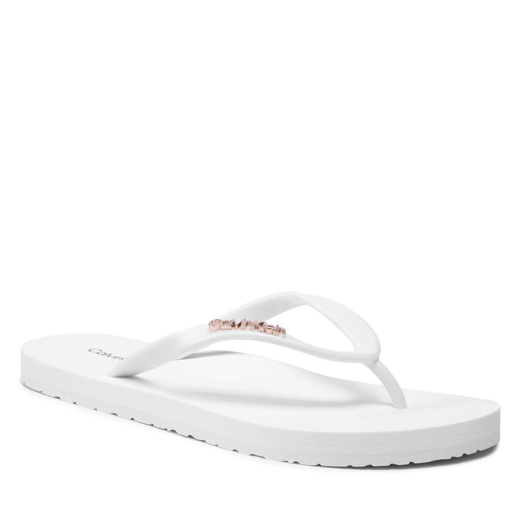 Calvin Klein Flip flop Flipflop HW0HW00743 Alb - Pled.ro