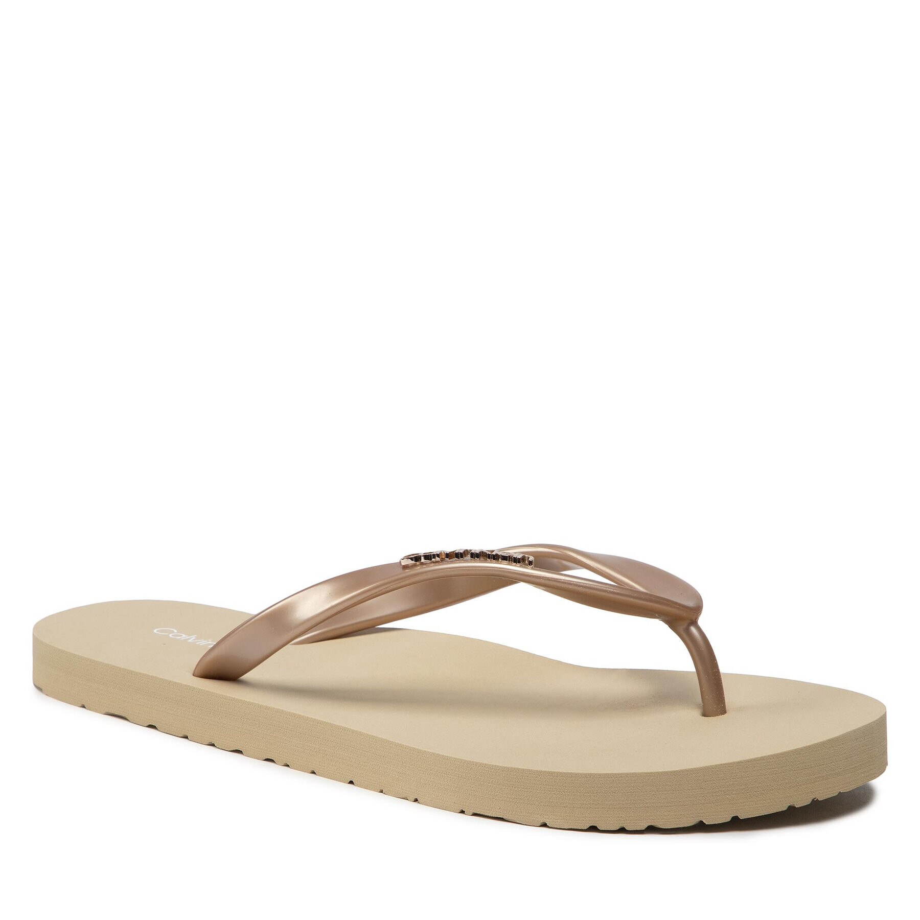 Calvin Klein Flip flop Flipflop - Mtl HW0HW00863 Auriu - Pled.ro