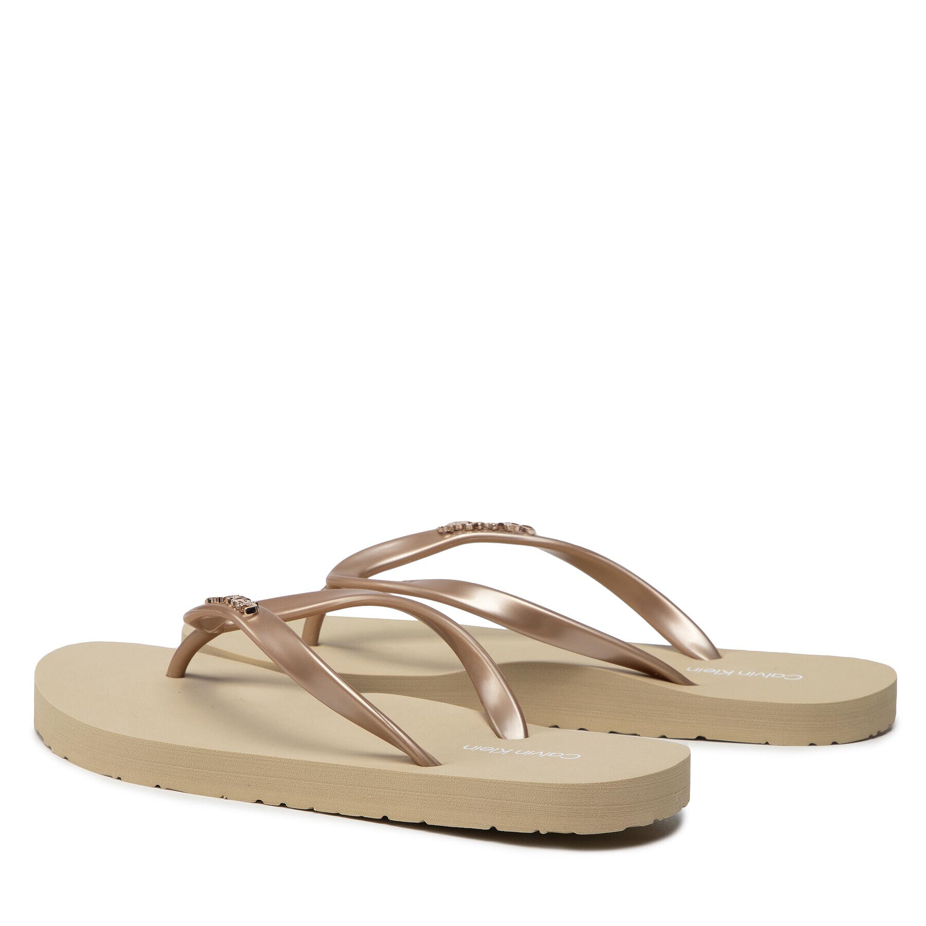 Calvin Klein Flip flop Flipflop - Mtl HW0HW00863 Auriu - Pled.ro