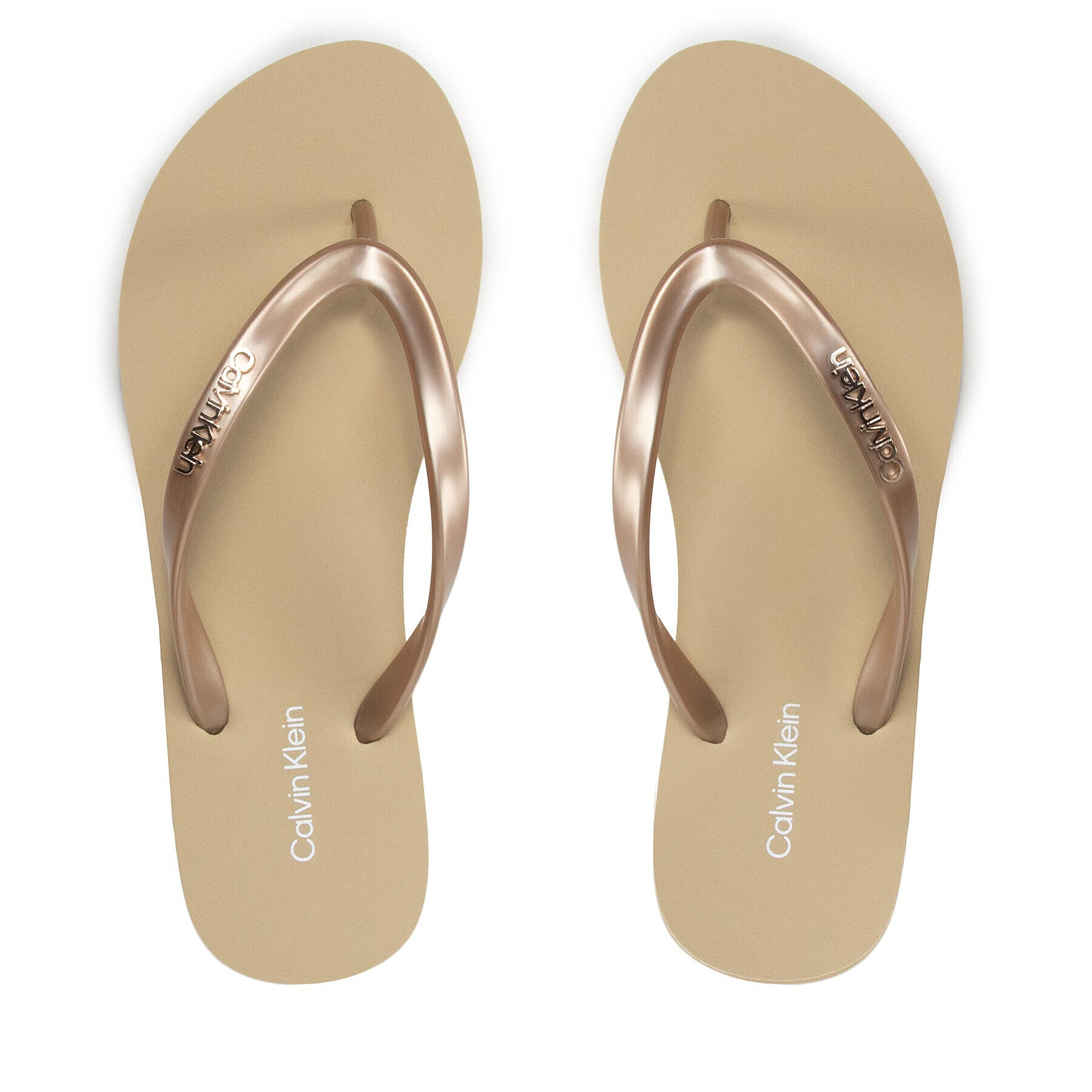 Calvin Klein Flip flop Flipflop - Mtl HW0HW00863 Auriu - Pled.ro