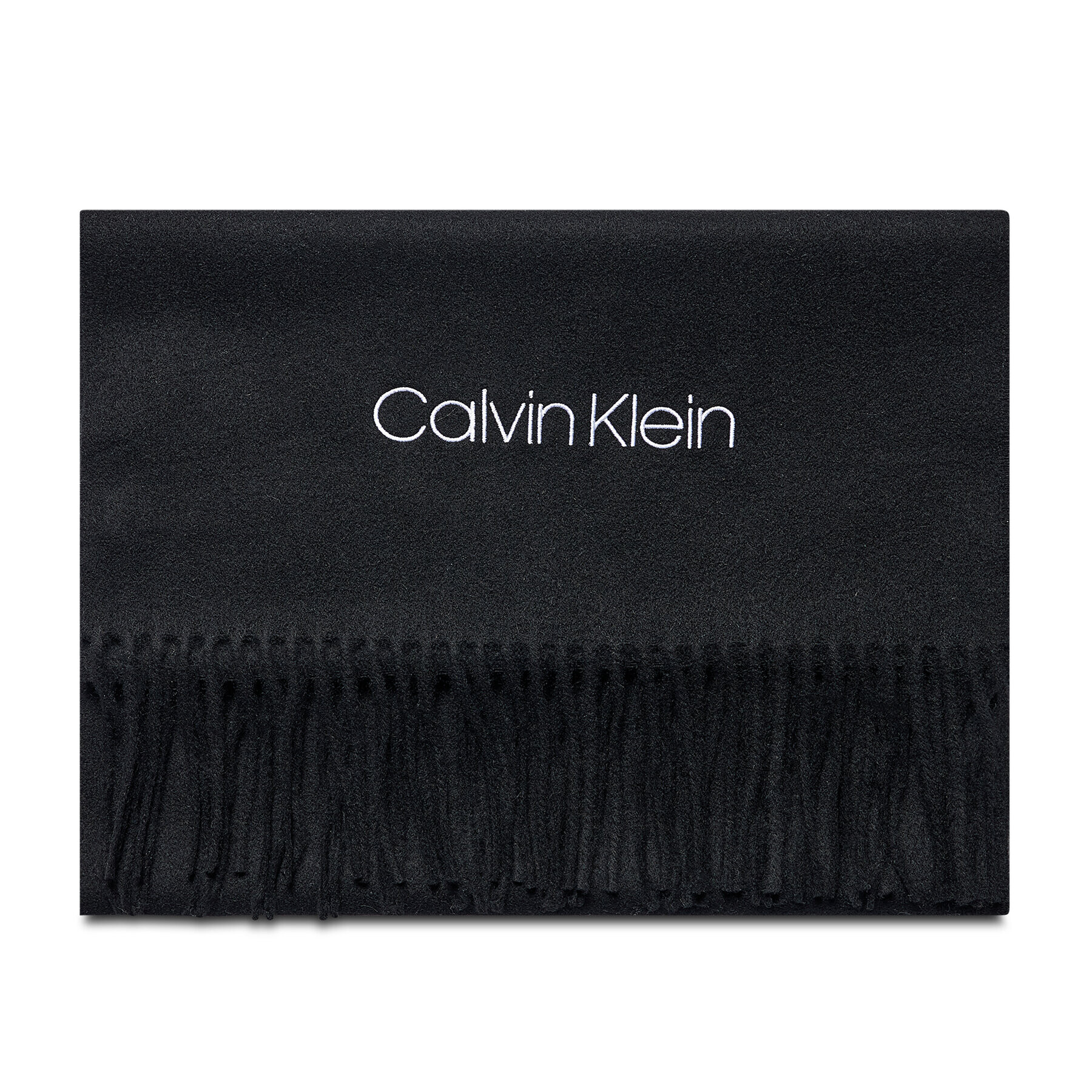 Calvin Klein Fular Basic Wool Woven Scarf K50K507439 Negru - Pled.ro