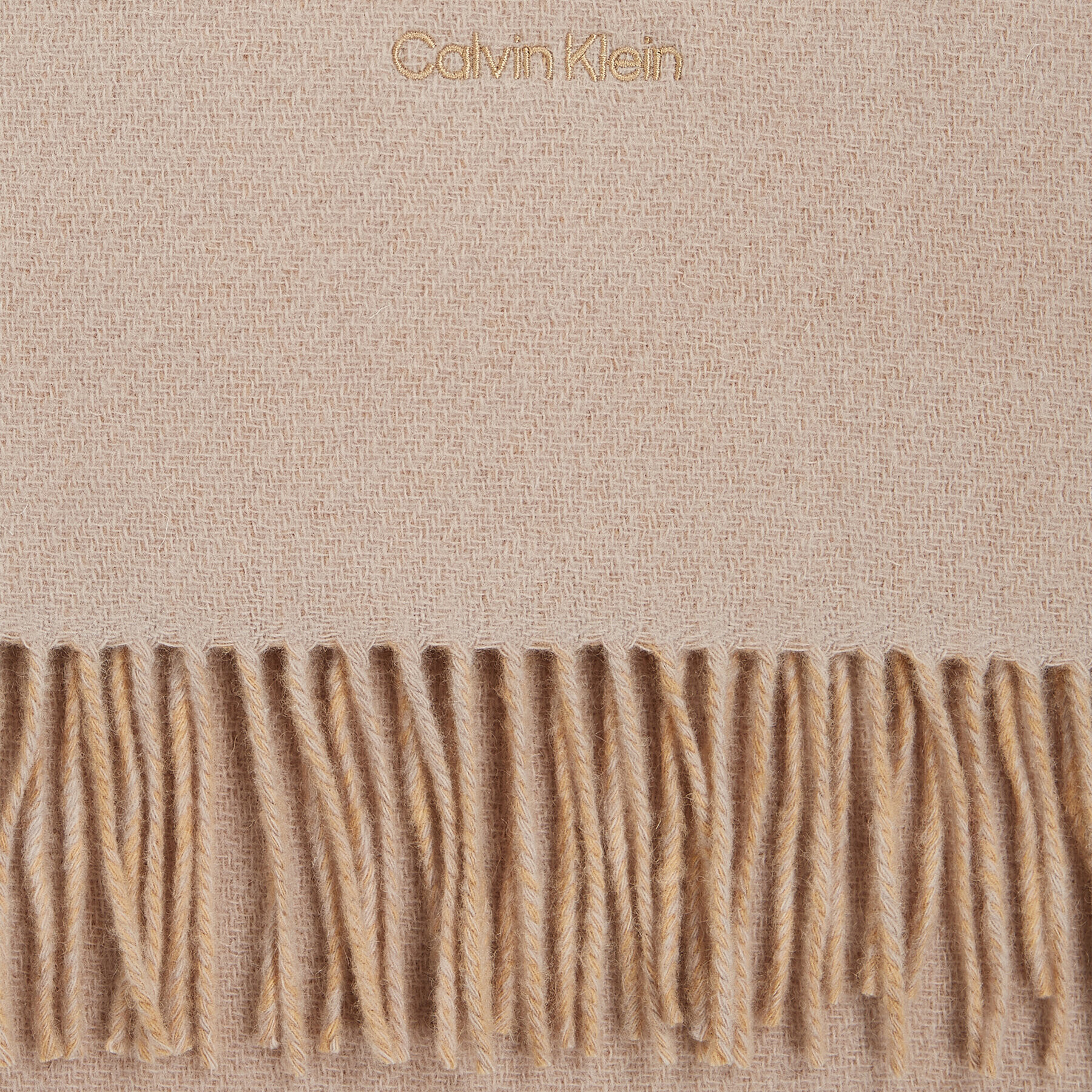 Calvin Klein Fular Fringes Two Tones Scarf 40X200 K60K611111 Bej - Pled.ro