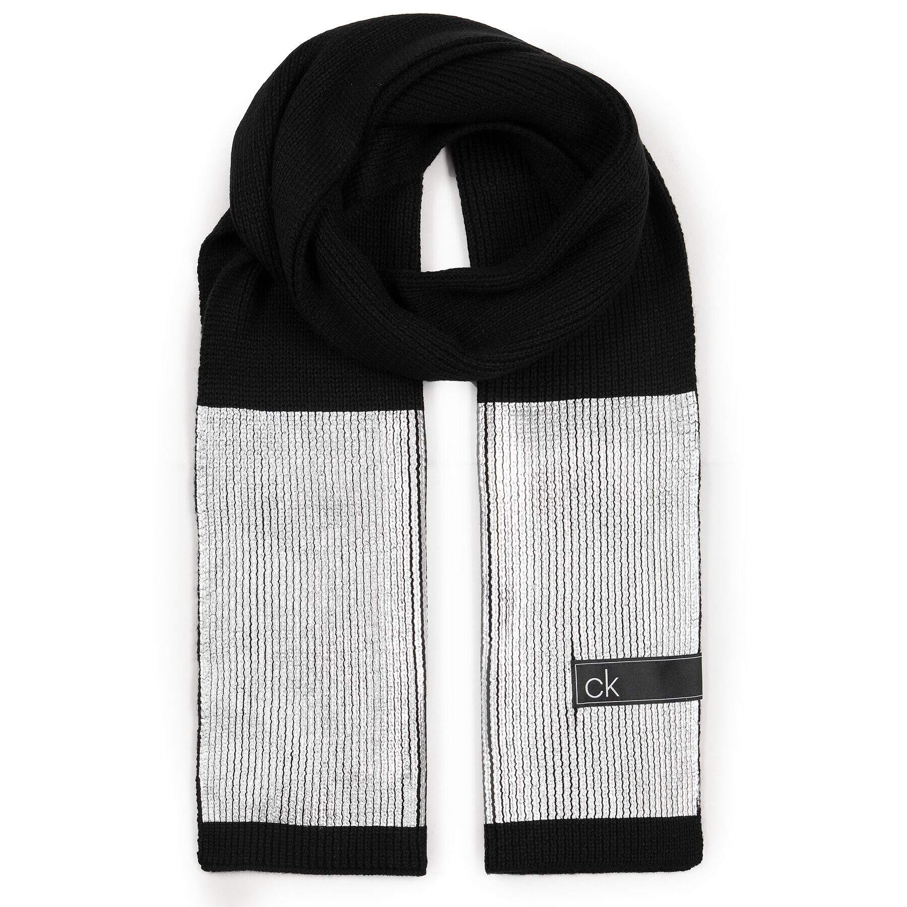 Calvin Klein Fular Lamina Scarf K60K606173 Negru - Pled.ro