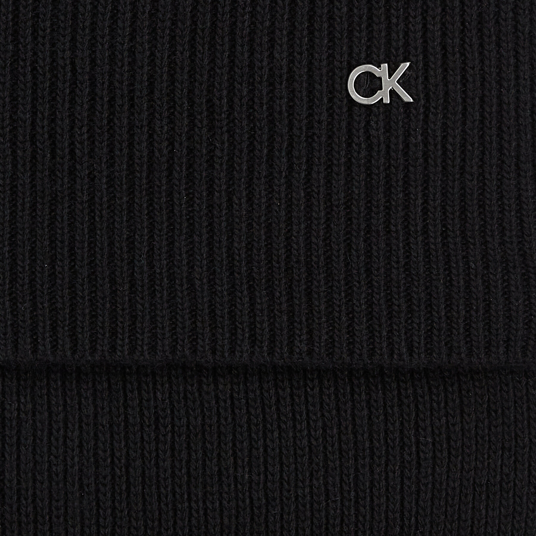 Calvin Klein Fular Re-Lock Knit Scarf 30X180 K60K611128 Negru - Pled.ro