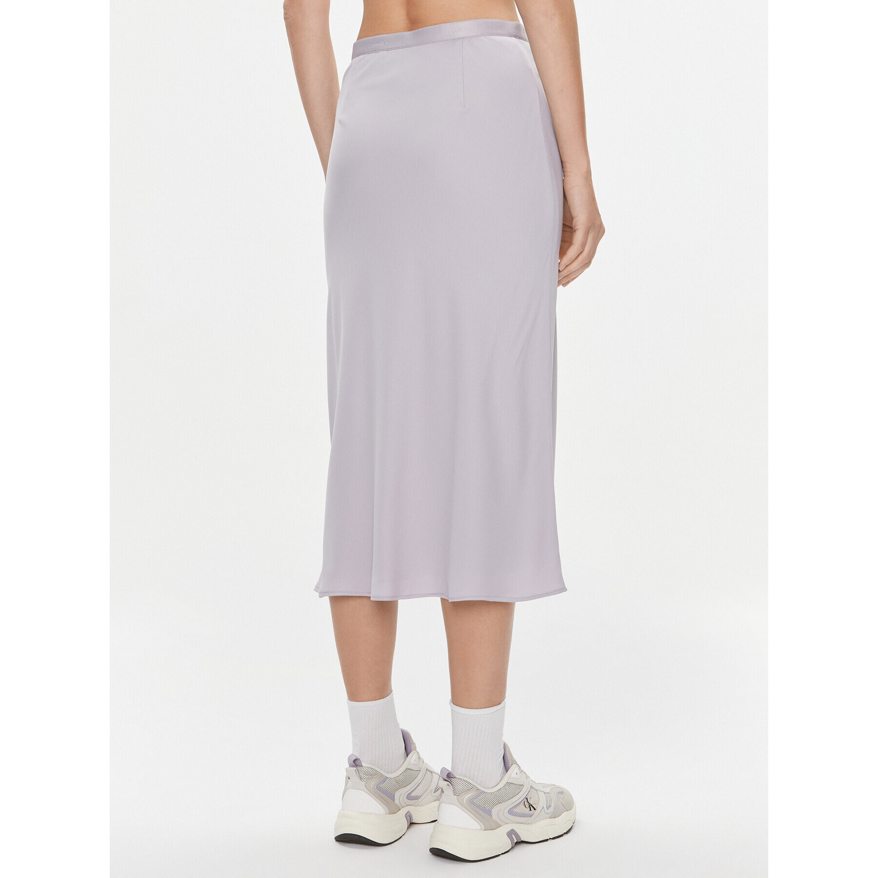 Calvin Klein Fustă midi K20K203514 Violet Regular Fit - Pled.ro