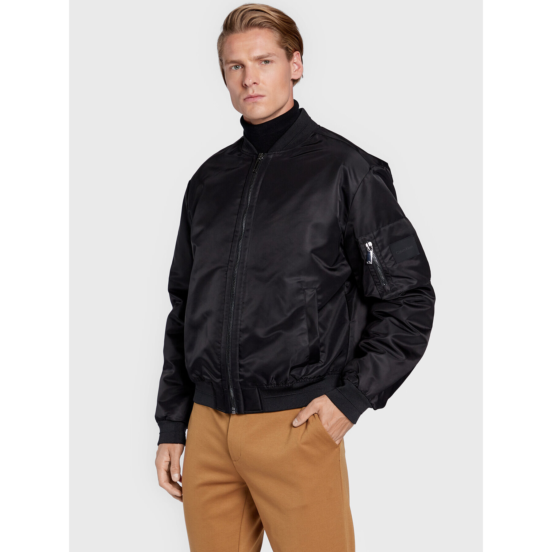 Calvin Klein Geacă bomber Hero K10K109907 Negru Relaxed Fit - Pled.ro