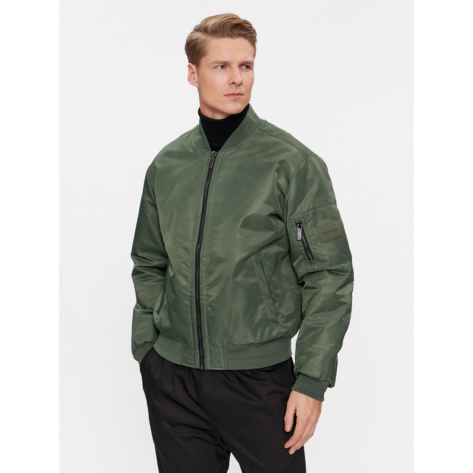 Calvin Klein Geacă bomber Hero K10K109907 Verde Regular Fit - Pled.ro