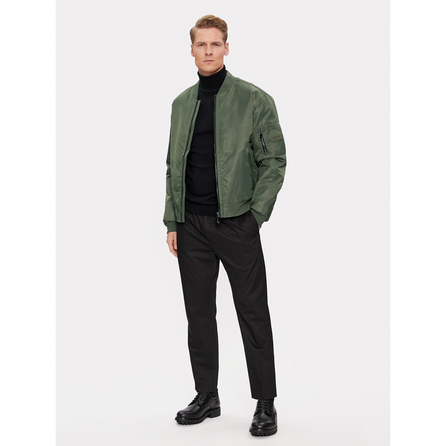 Calvin Klein Geacă bomber Hero K10K109907 Verde Regular Fit - Pled.ro