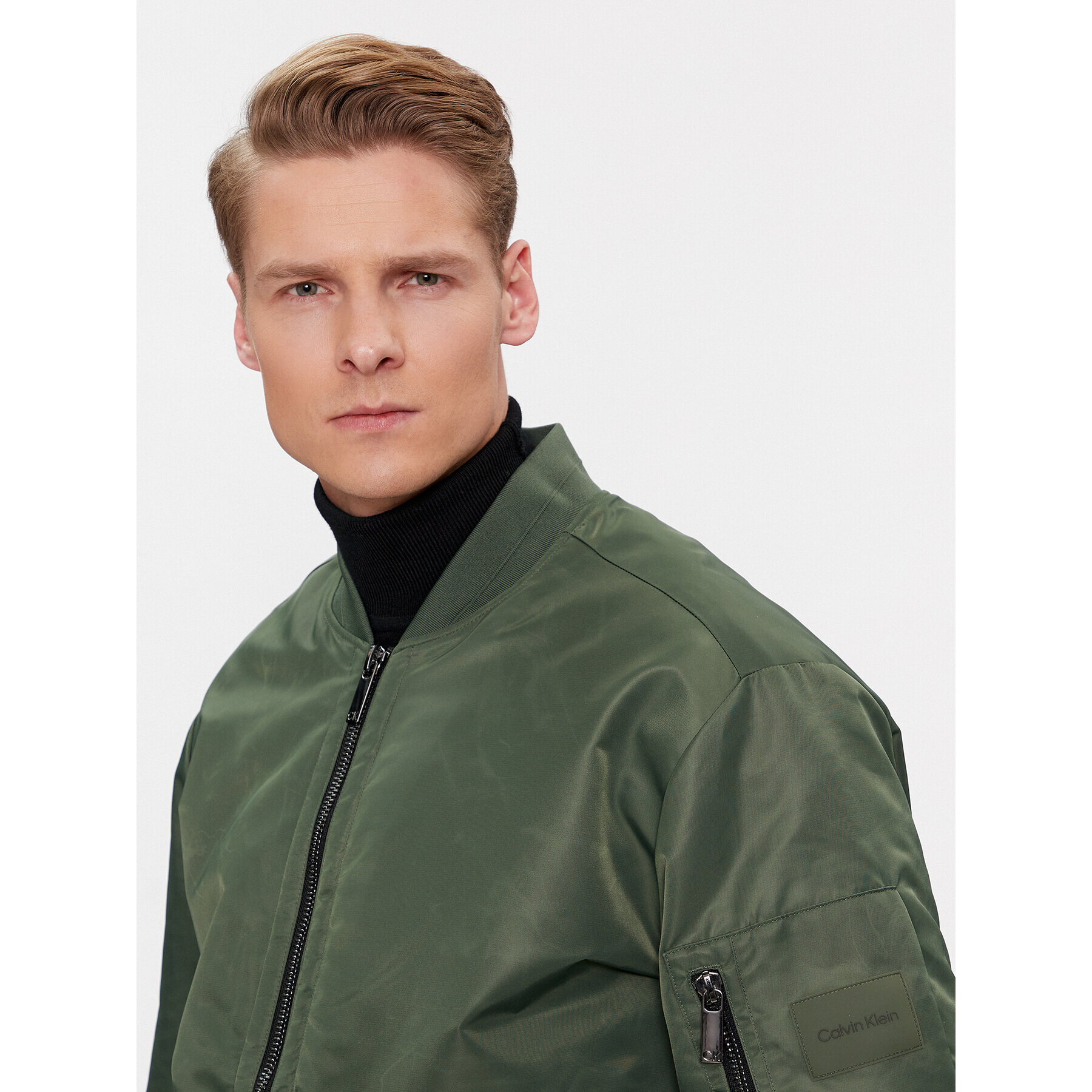 Calvin Klein Geacă bomber Hero K10K109907 Verde Regular Fit - Pled.ro