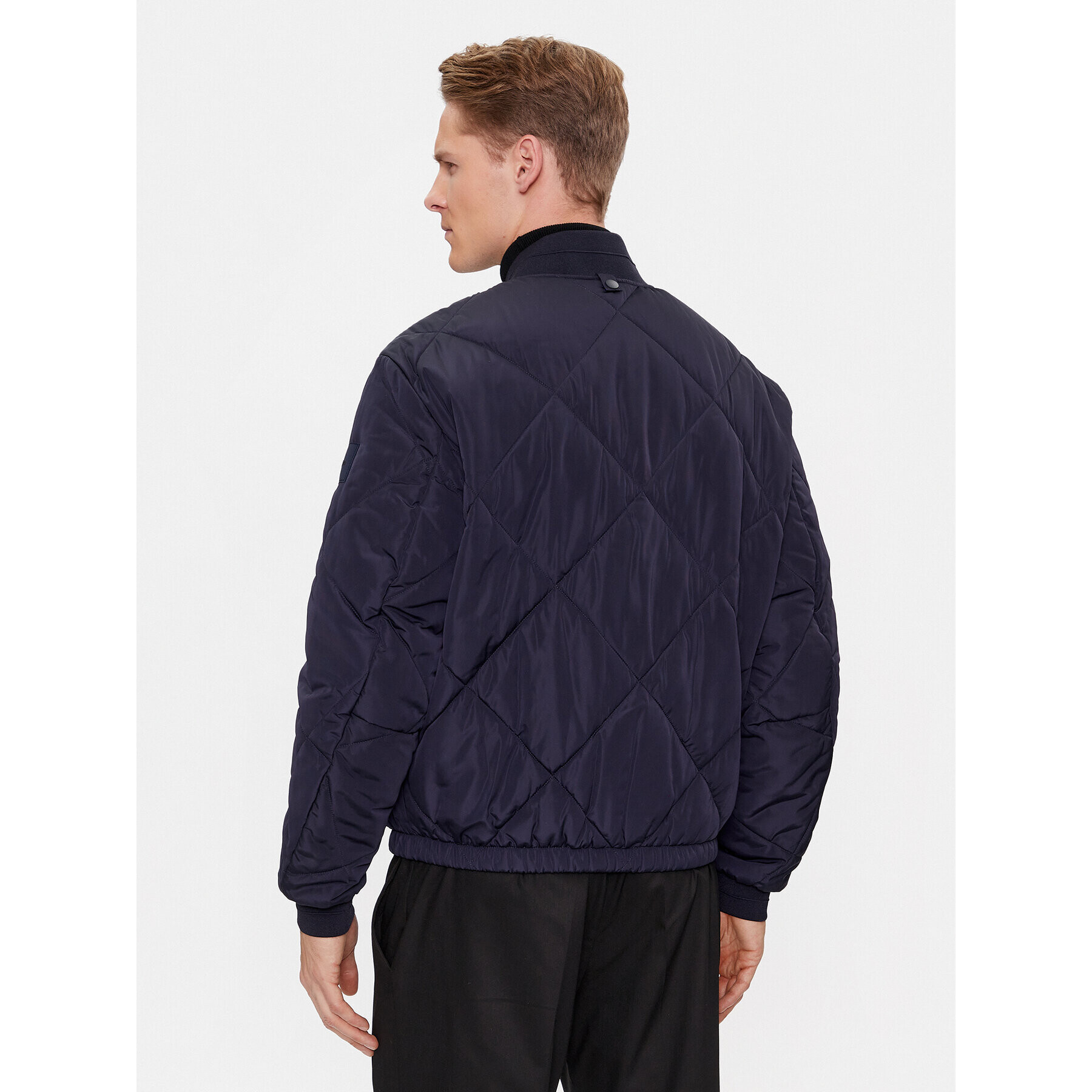 Calvin Klein Geacă bomber Signature K10K111880 Bleumarin Regular Fit - Pled.ro