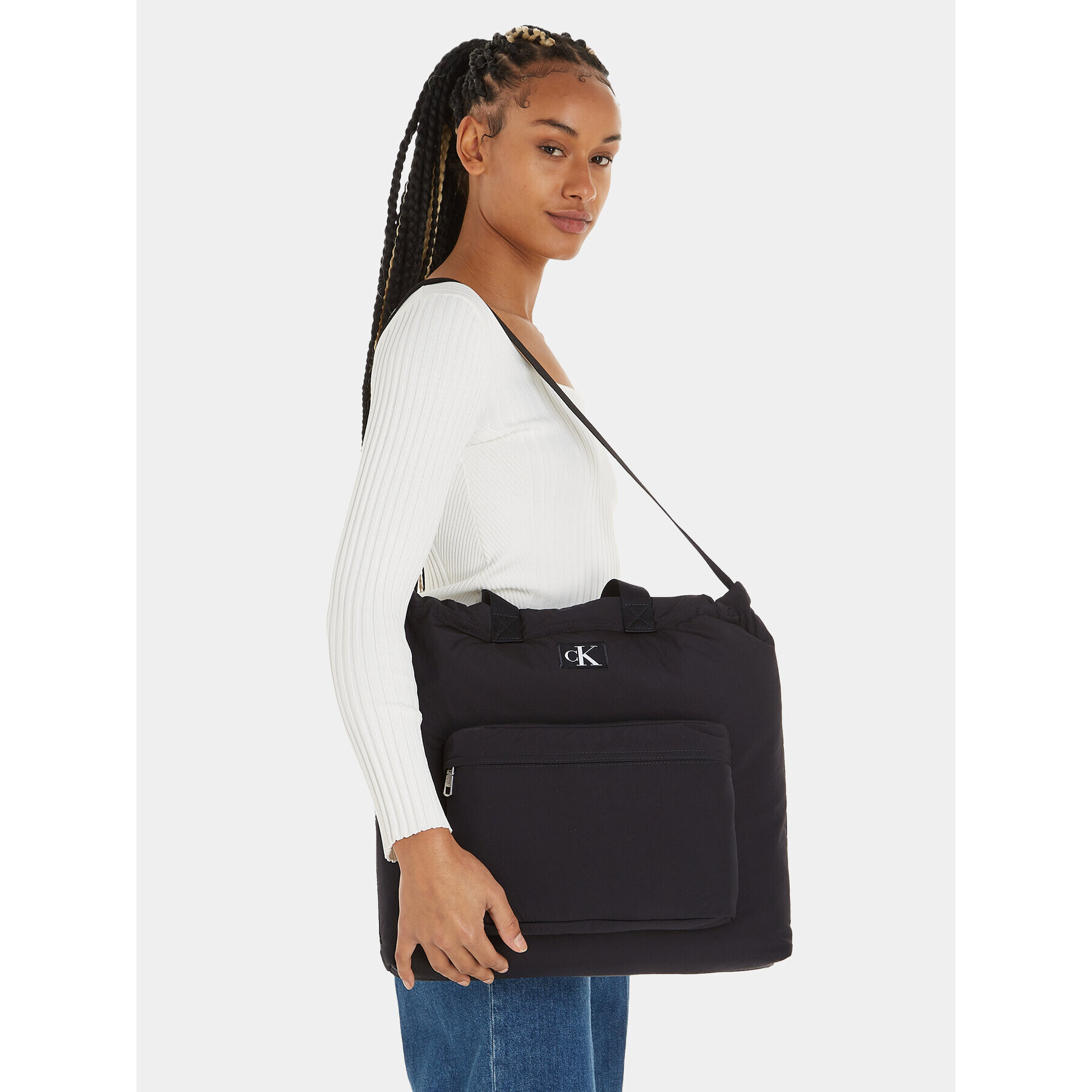 Calvin Klein Geantă City Nylon Flight Tote 40 K60K610857 Negru - Pled.ro