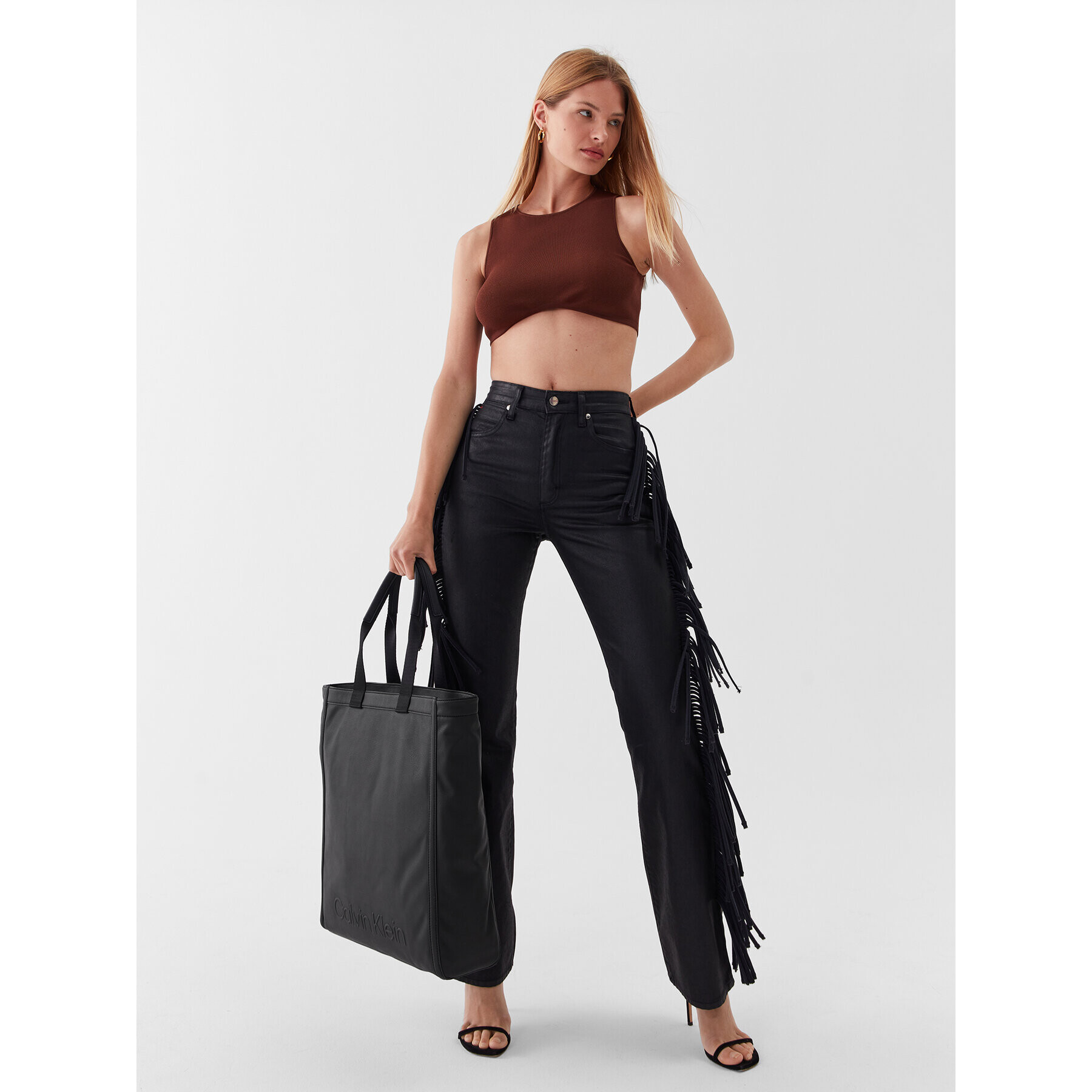 Calvin Klein Geantă Ck Connect Tote Pu K40K401001 Negru - Pled.ro