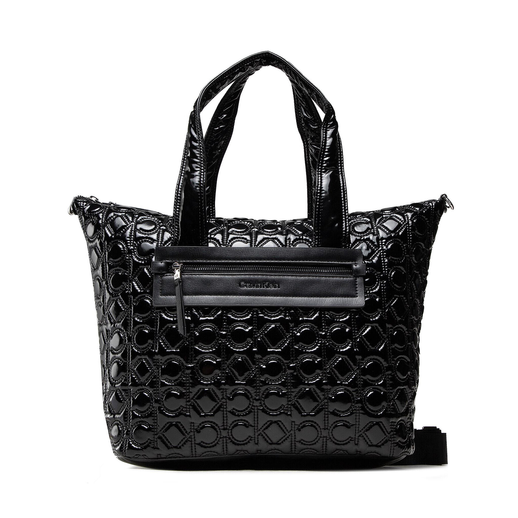 Calvin Klein Geantă Ck Essential Shopper Quilt Mono K60K608670 Negru - Pled.ro