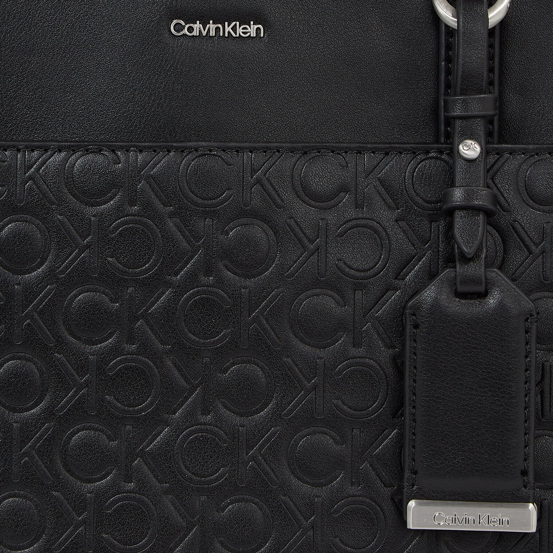 Calvin Klein Geantă Ck Must Shopper Lg - Emb Mono K60K610924 Negru - Pled.ro