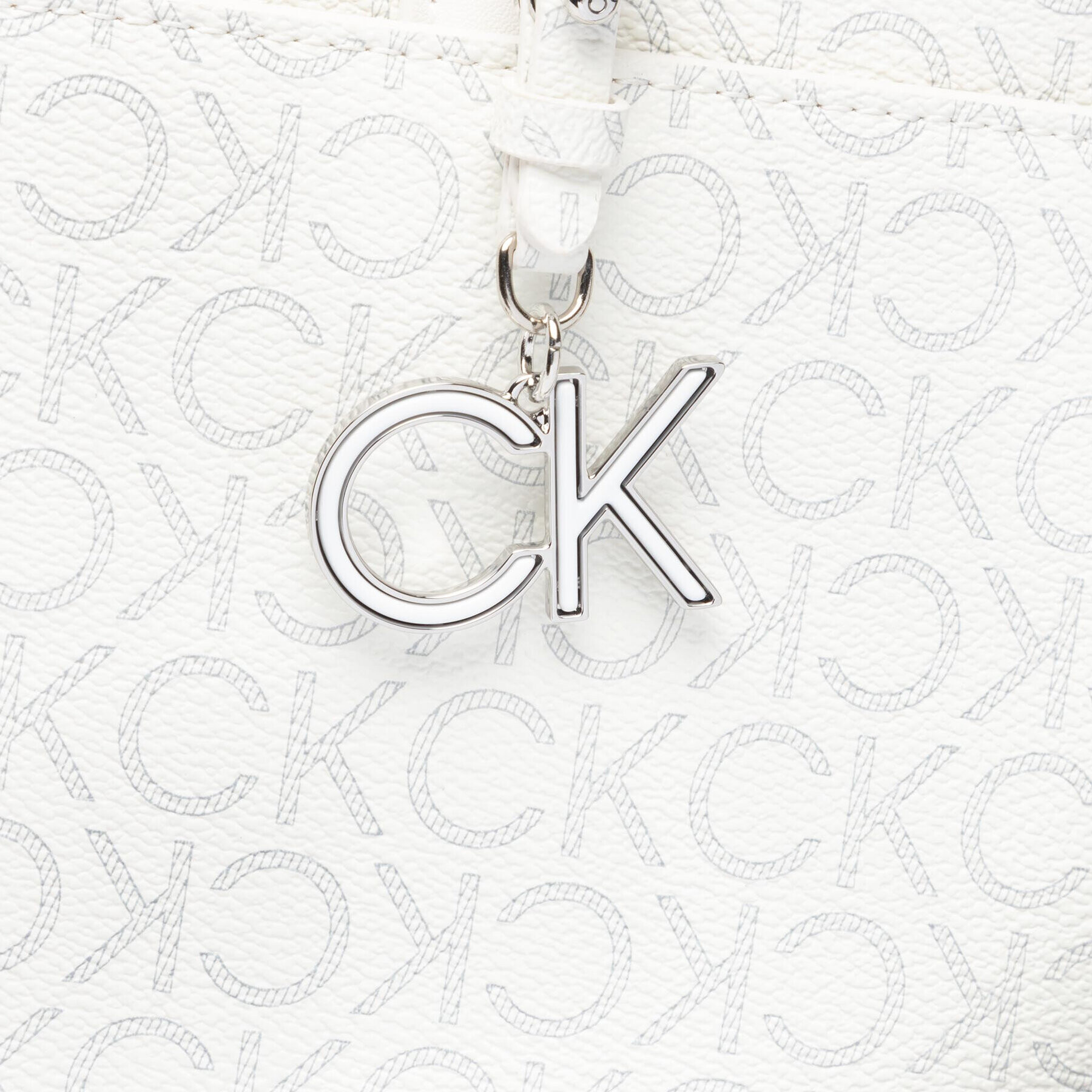 Calvin Klein Geantă Ck Must Shopper Lg W/Slip Pkt Mn K60K609674 Alb - Pled.ro