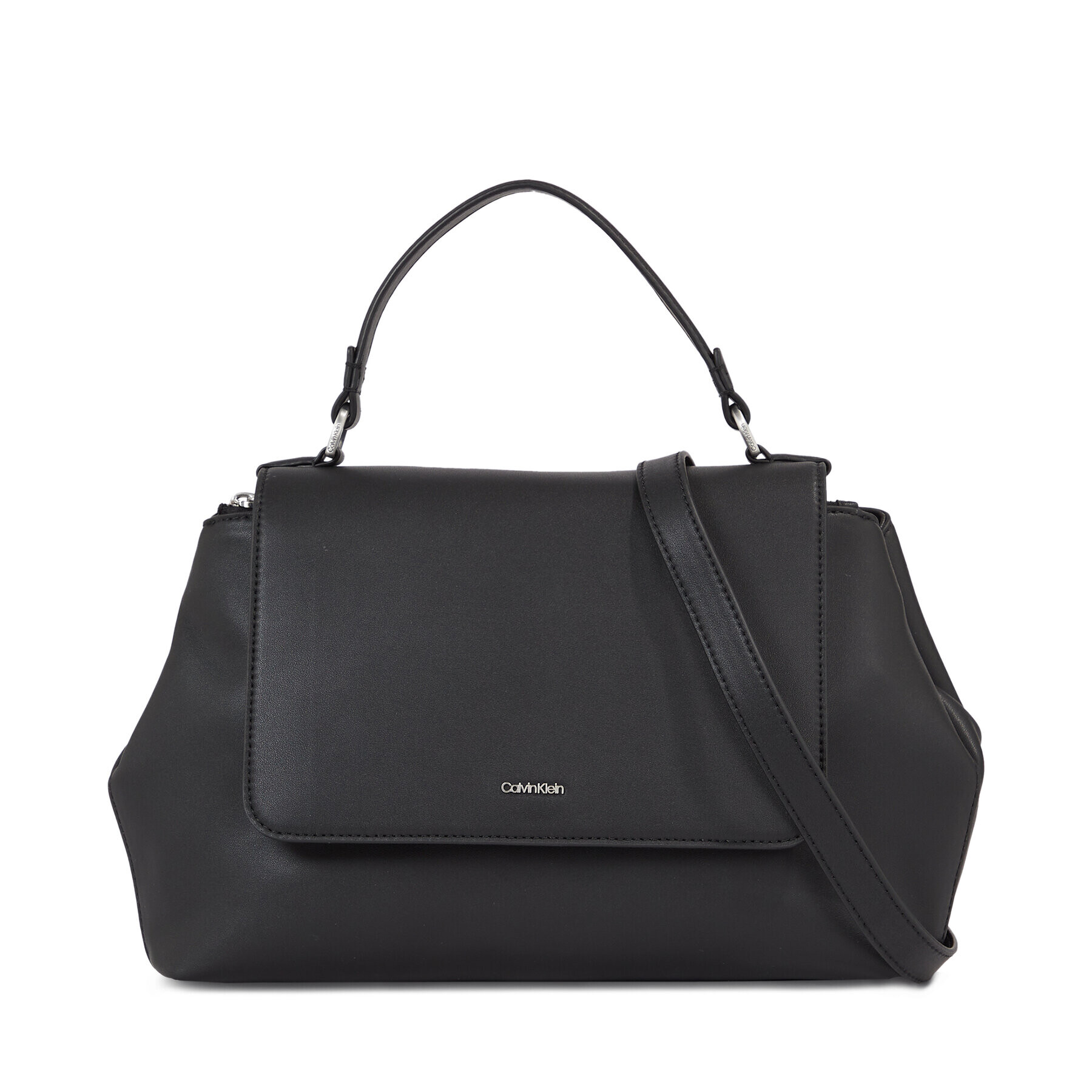 Calvin Klein Geantă Ck Must Top Handle Tote W/Flap K60K611043 Negru - Pled.ro