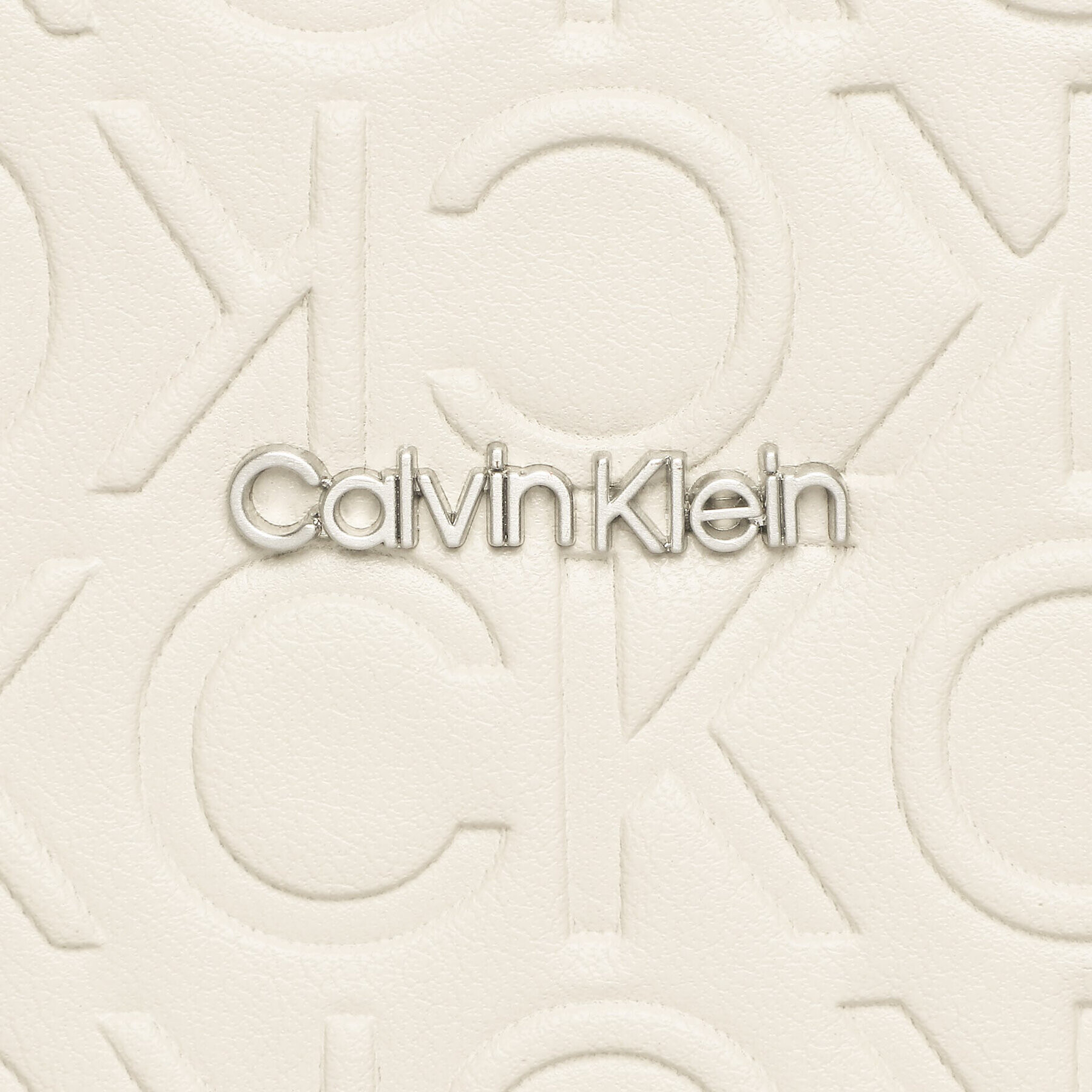 Calvin Klein Geantă Ck Must Tote Md Emb Mono K60K610928 Bej - Pled.ro