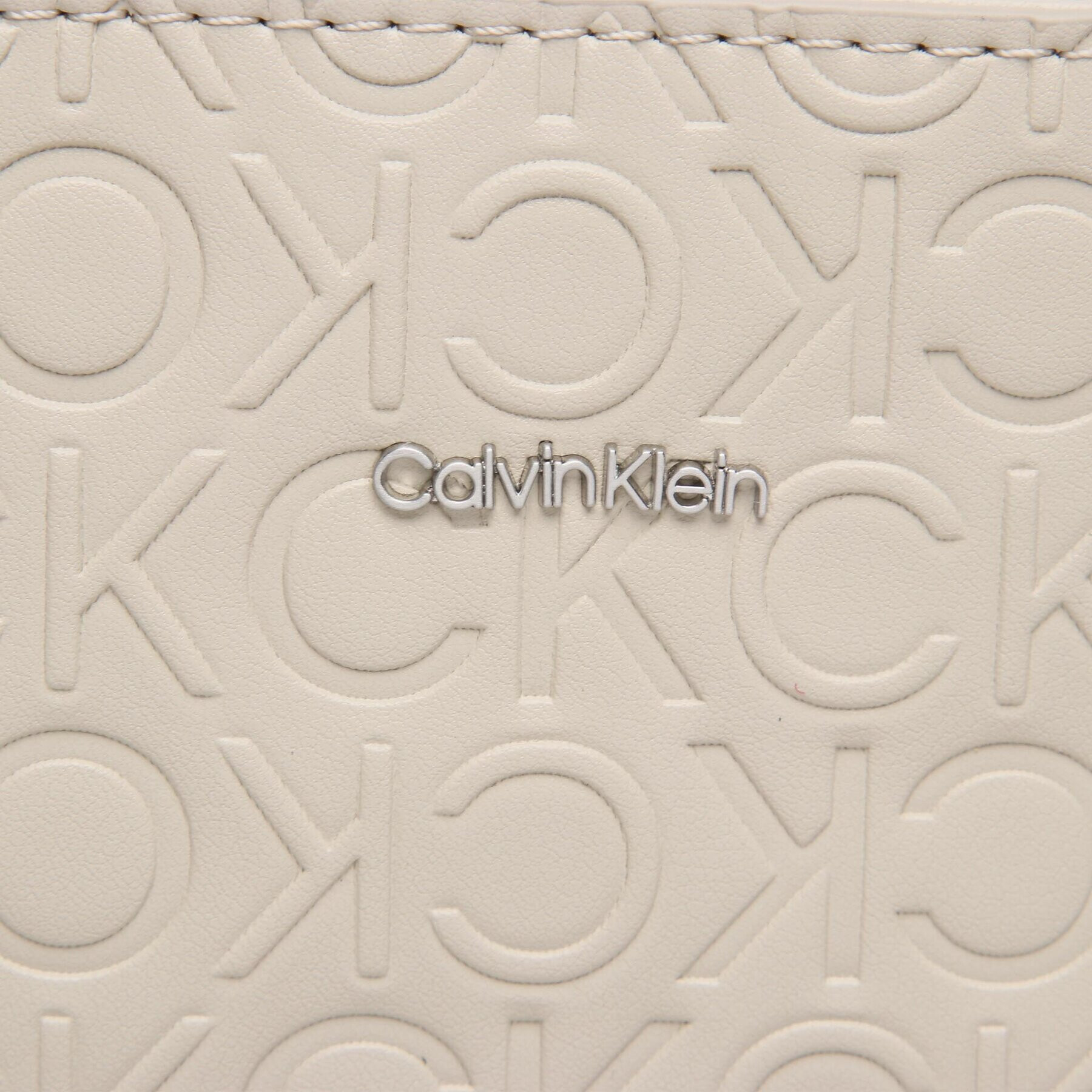 Calvin Klein Geantă Ck Must Xbody Md Emb Mono K60K611001 Bej - Pled.ro