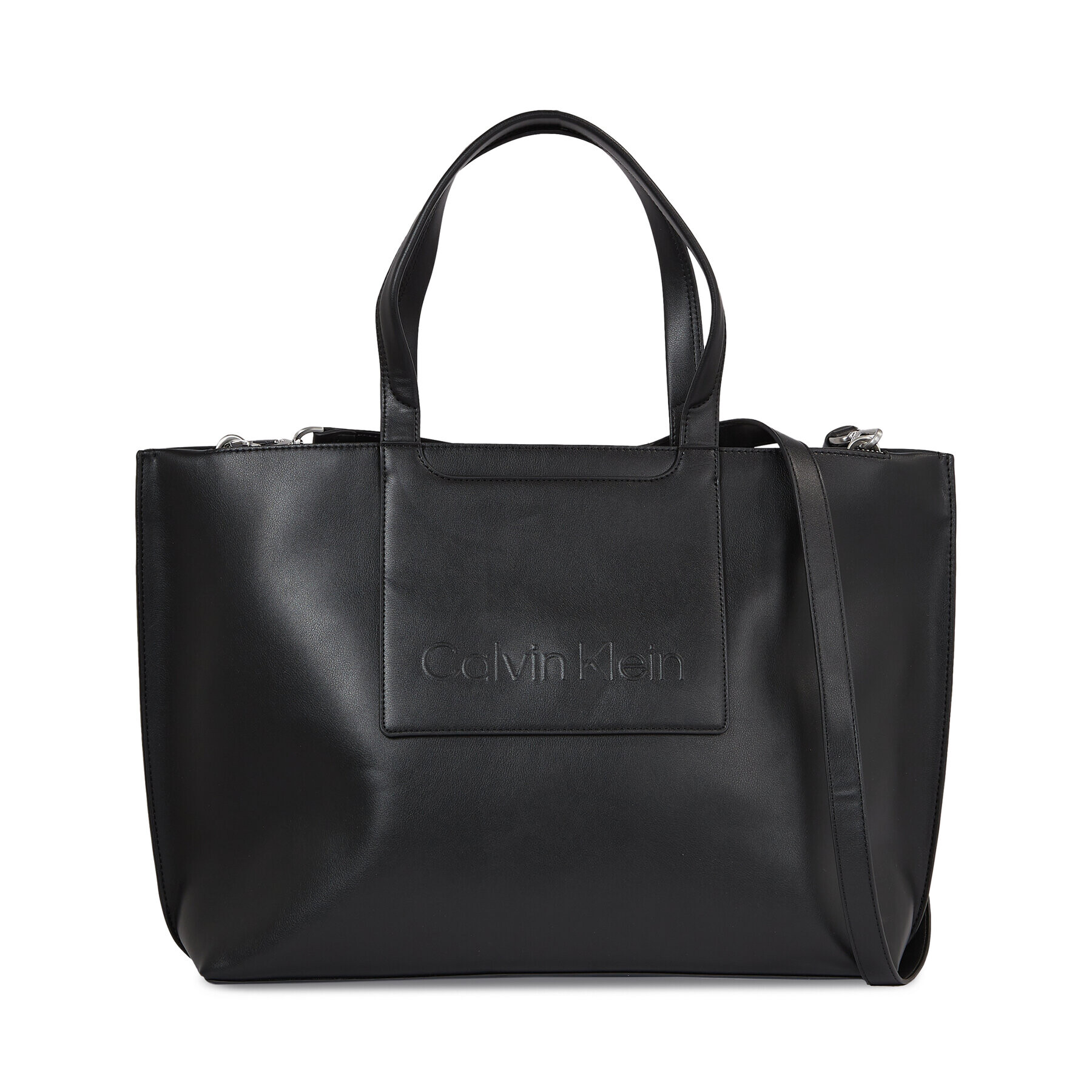 Calvin Klein Geantă Ck Set Shopper Large K60K611049 Negru - Pled.ro