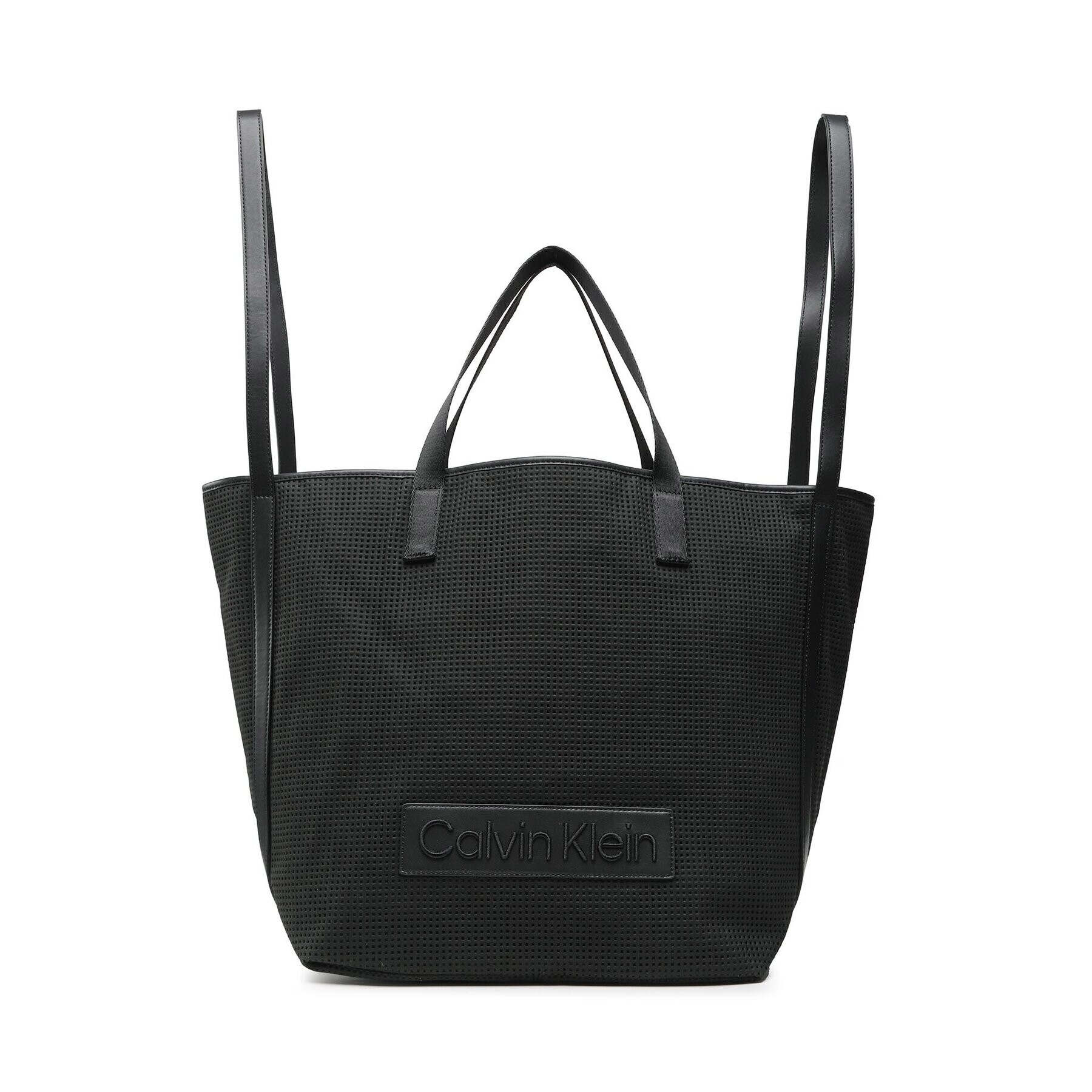 Calvin Klein Geantă Ck Summer Shopper Lg Perf K60K610642 Negru - Pled.ro