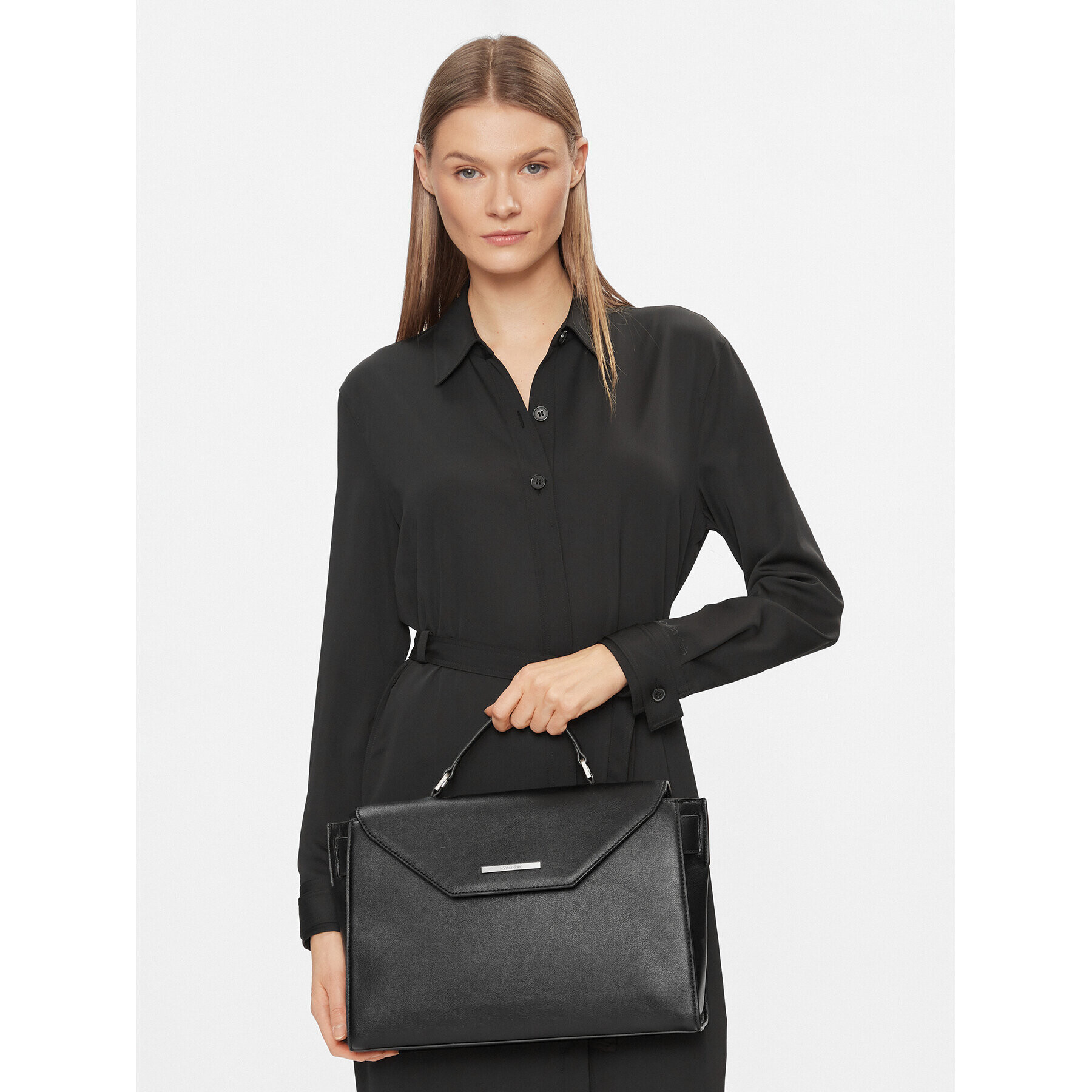 Calvin Klein Geantă Daily Dressed Tote Md K60K610751 Negru - Pled.ro