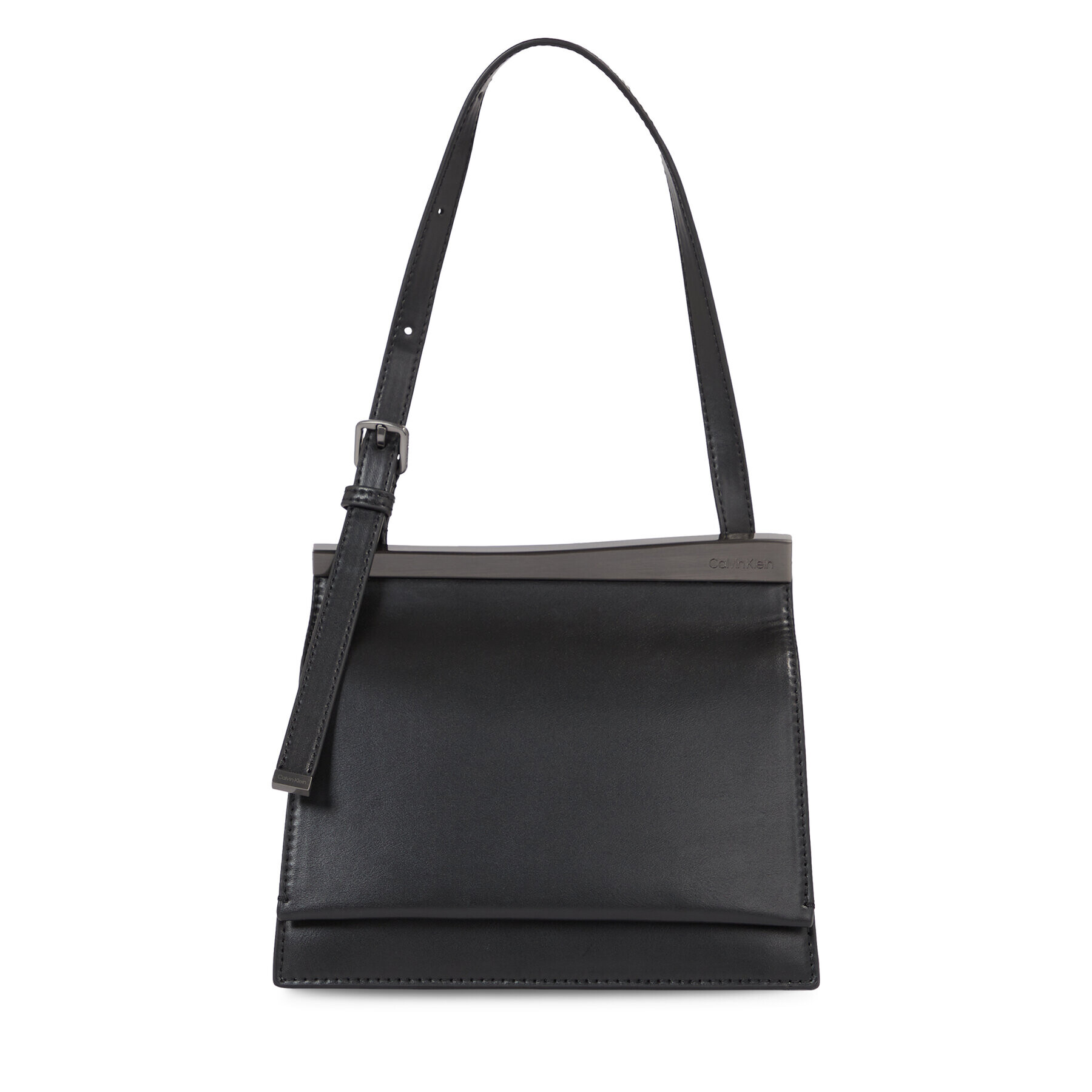 Calvin Klein Geantă Metal Edge Shldr Bag Sm W/ Flap K60K611172 Negru - Pled.ro