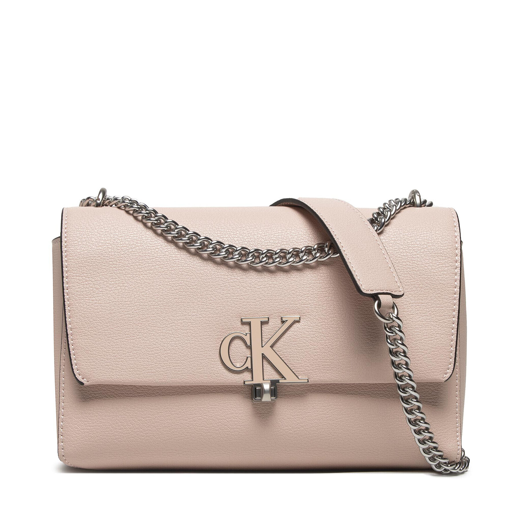 Calvin Klein Geantă Minimal Monogram Ew Flap Cony K60K609291 Roz - Pled.ro