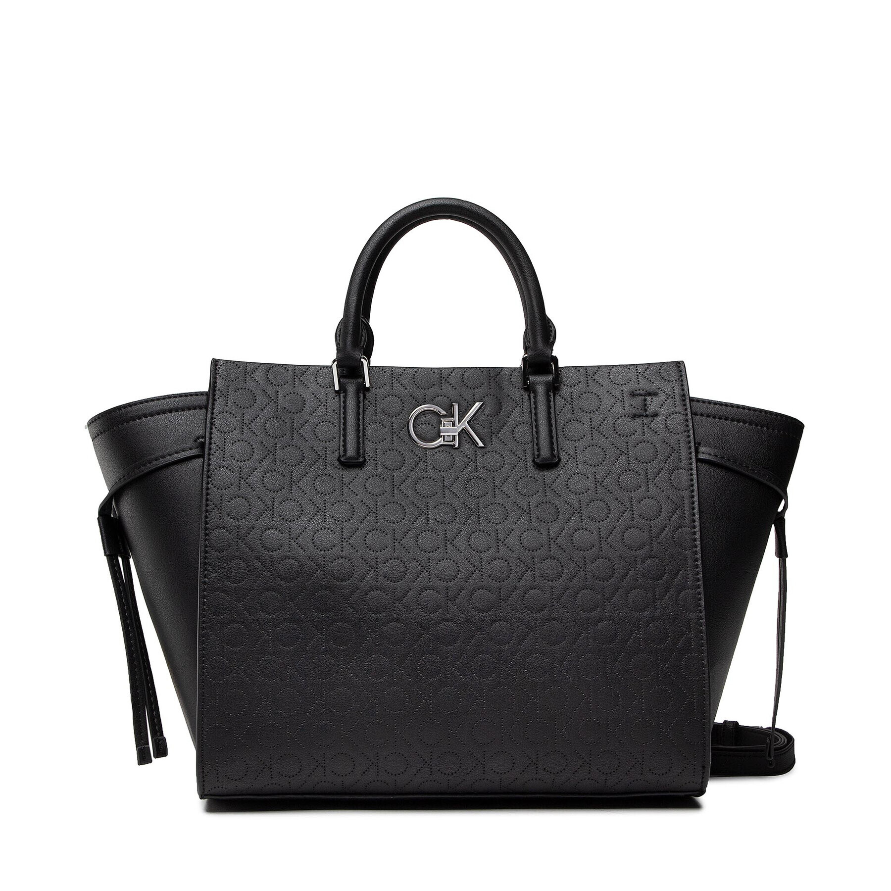 Calvin Klein Geantă Re-Lock Drawstring Tote Bag Perf K60K609126 Negru - Pled.ro