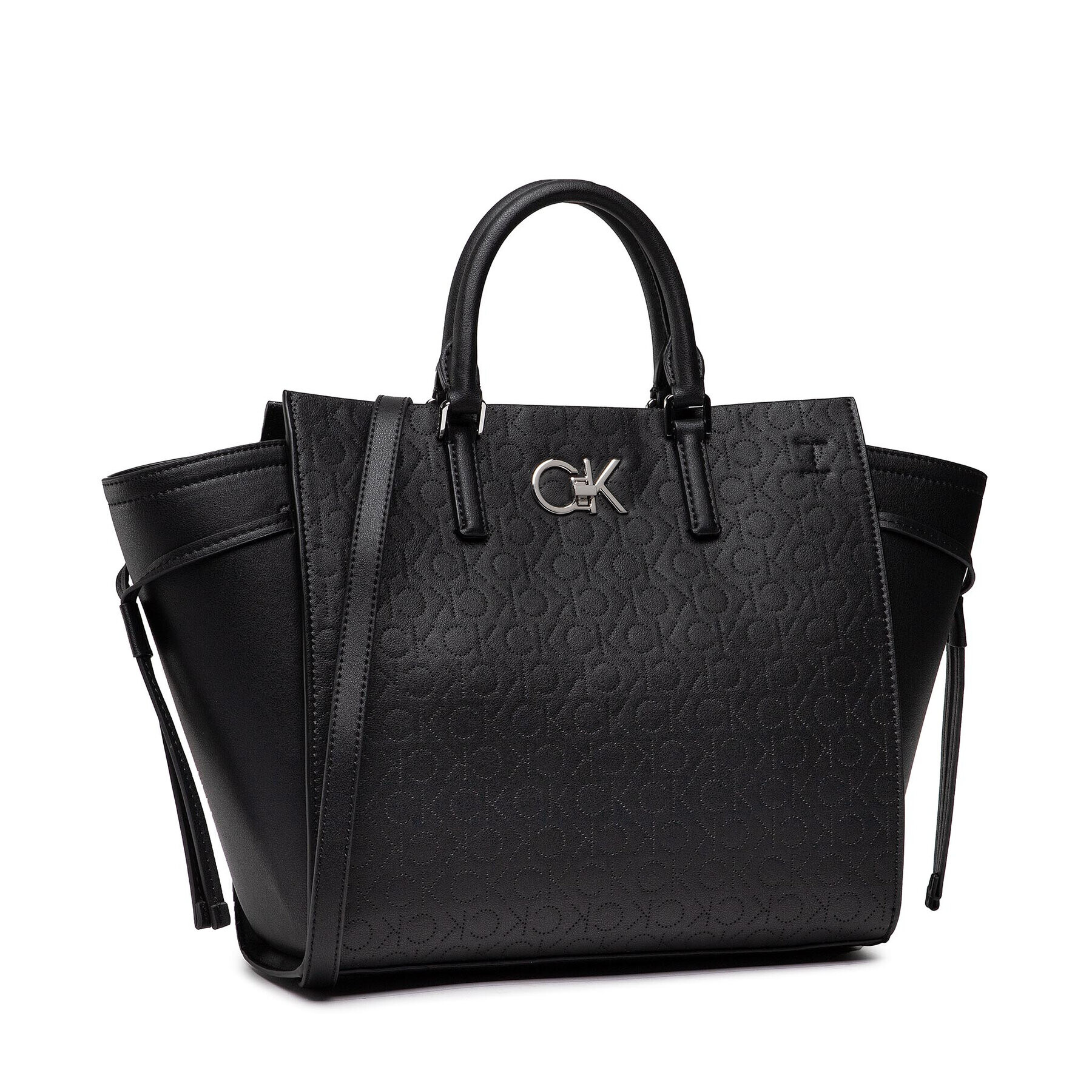 Calvin Klein Geantă Re-Lock Drawstring Tote Bag Perf K60K609126 Negru - Pled.ro