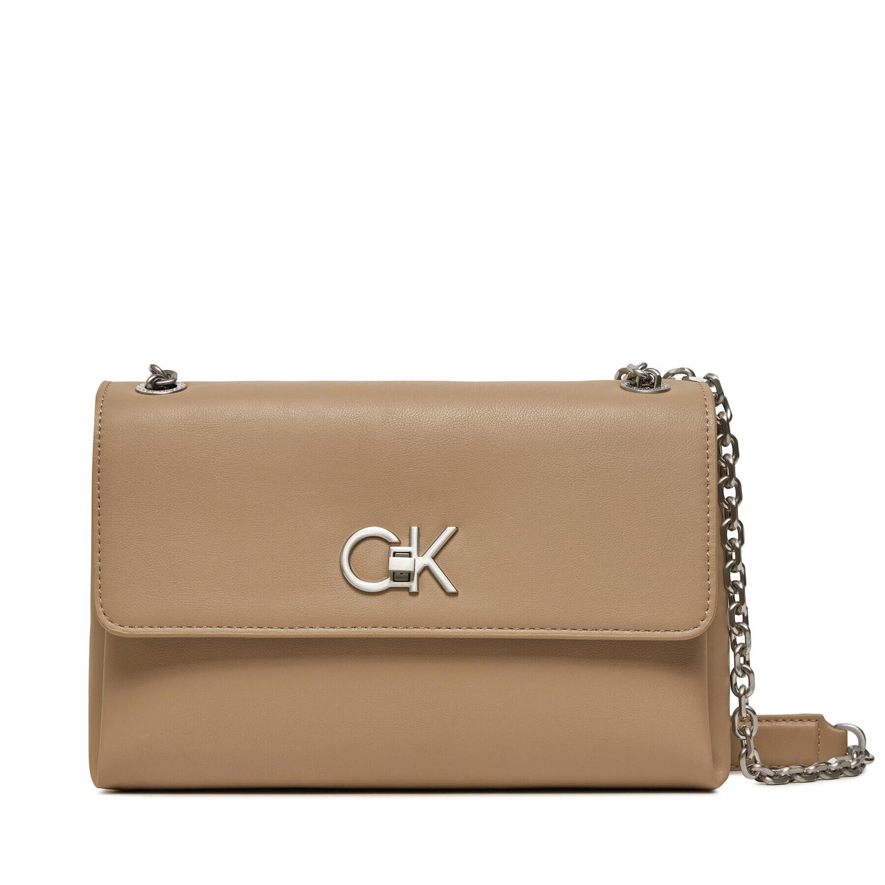 Calvin Klein Geantă Re-Lock Ew Conv Crossbody K60K611084 Bej - Pled.ro