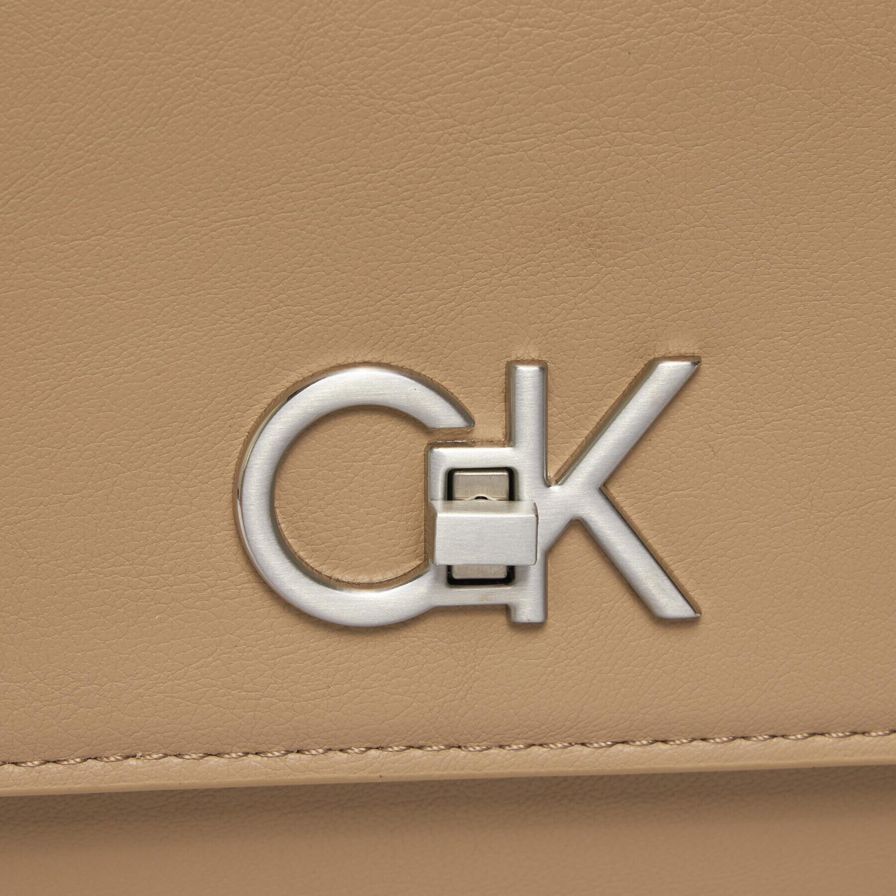 Calvin Klein Geantă Re-Lock Ew Conv Crossbody K60K611084 Bej - Pled.ro