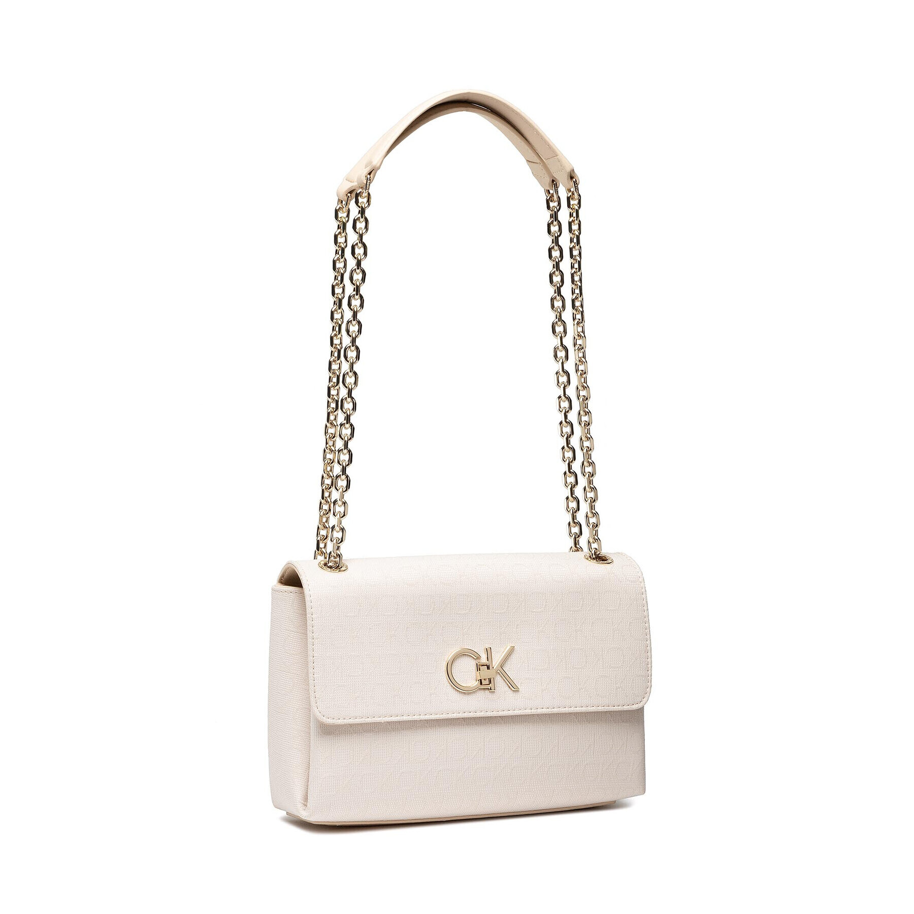 Calvin Klein Geantă Re-Lock Ew Cony Xbody Jacquard K60K609690 Bej - Pled.ro