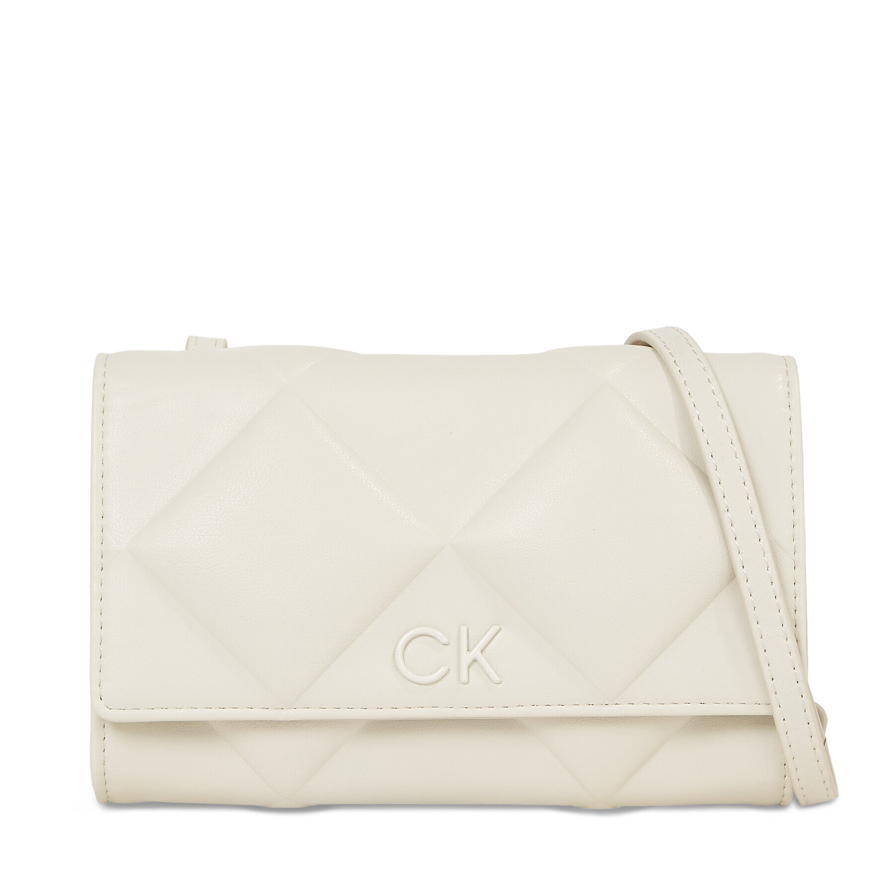 Calvin Klein Geantă Re-Lock Quilt Mini Bag K60K611086 Écru - Pled.ro