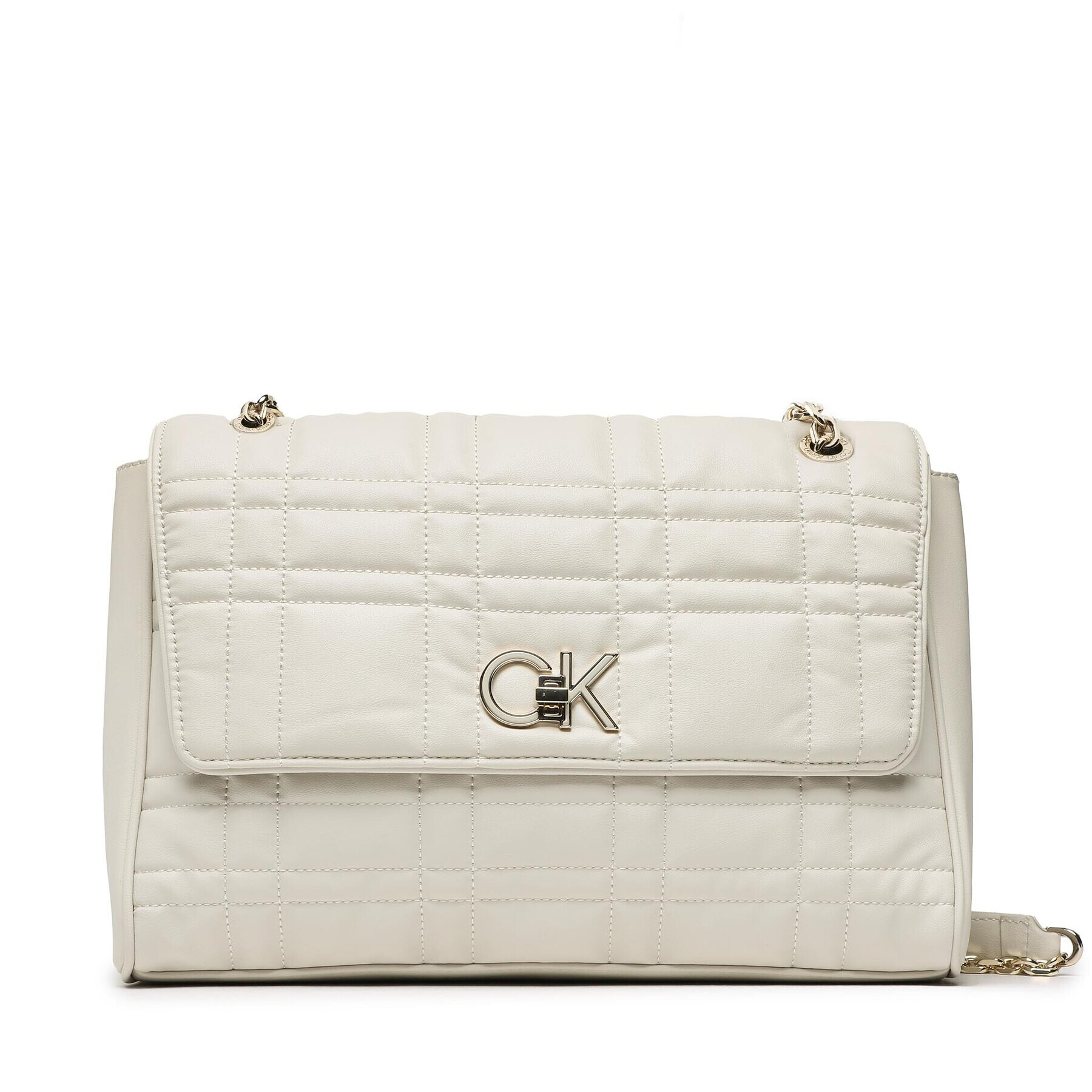 Calvin Klein Geantă Re-Lock Quilt Shoulder Bag Lg K60K609884 Bej - Pled.ro