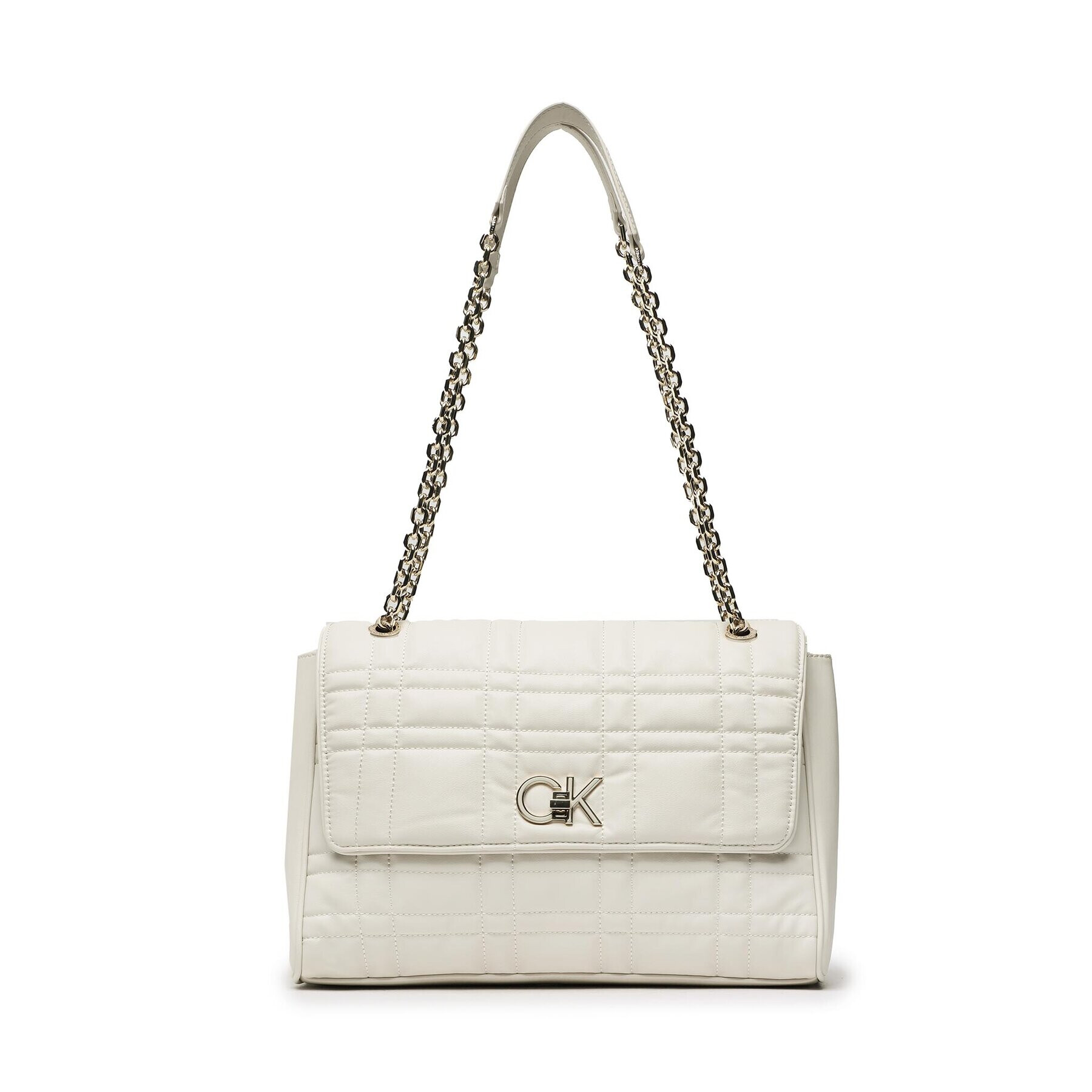 Calvin Klein Geantă Re-Lock Quilt Shoulder Bag Lg K60K609884 Bej - Pled.ro